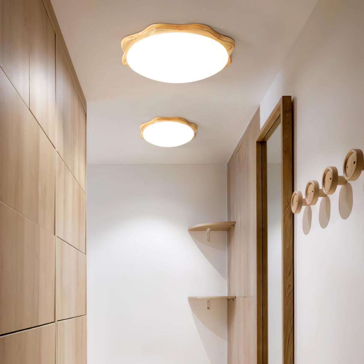 Drum Wood Ceiling Lamp