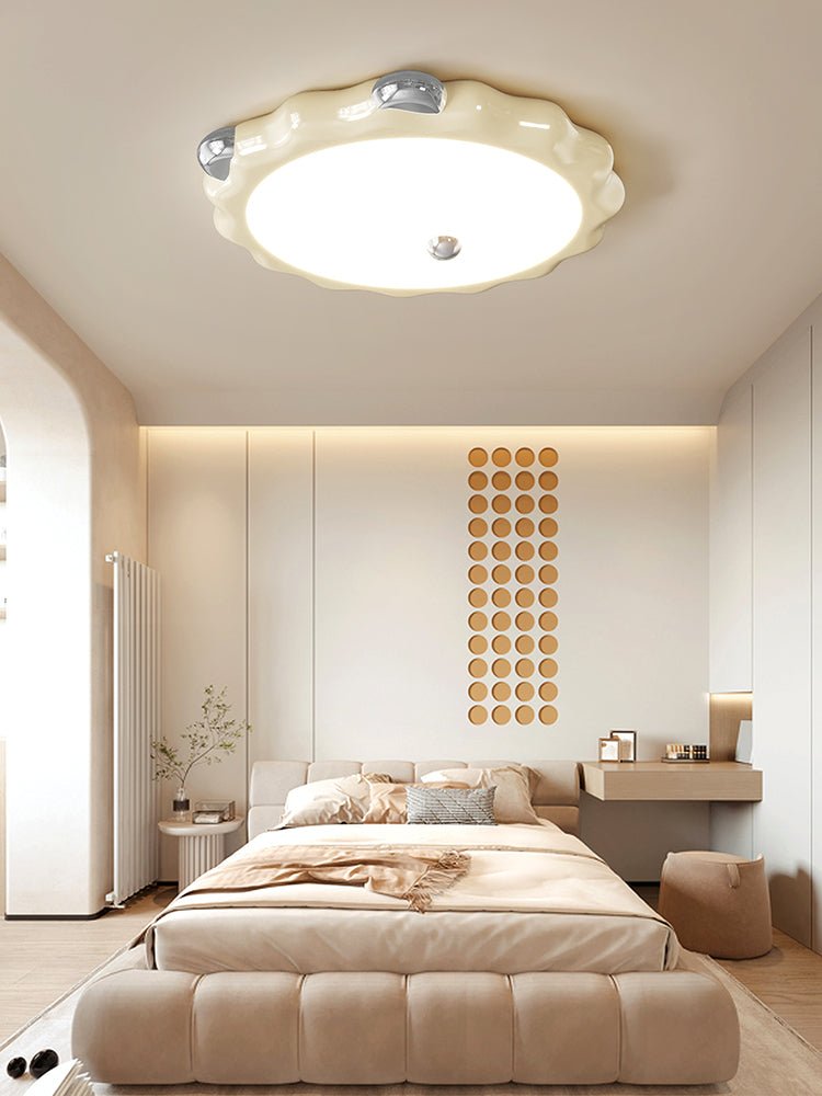 Cream Puffering Ceiling Light