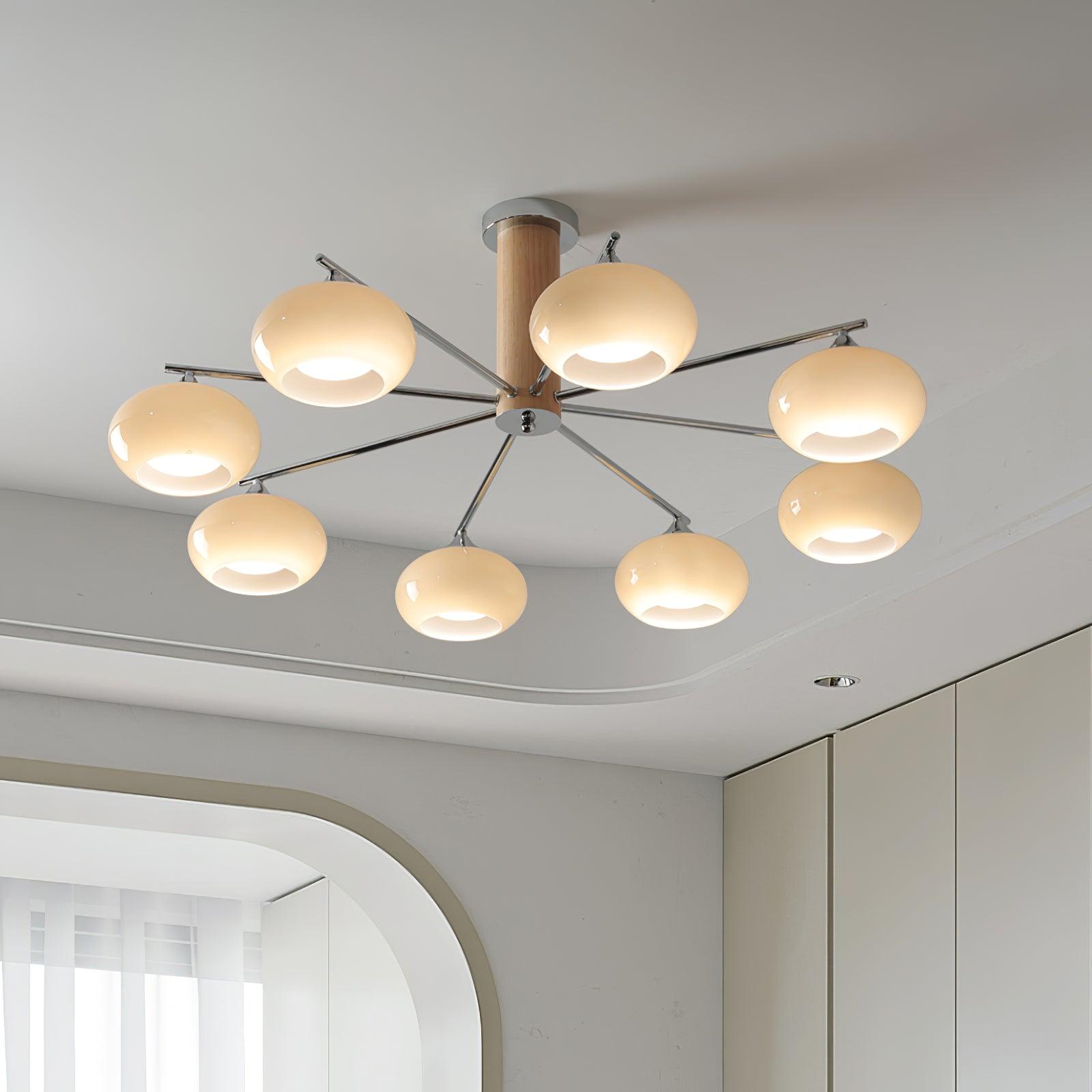 Elliptical Persimmon Chandelier