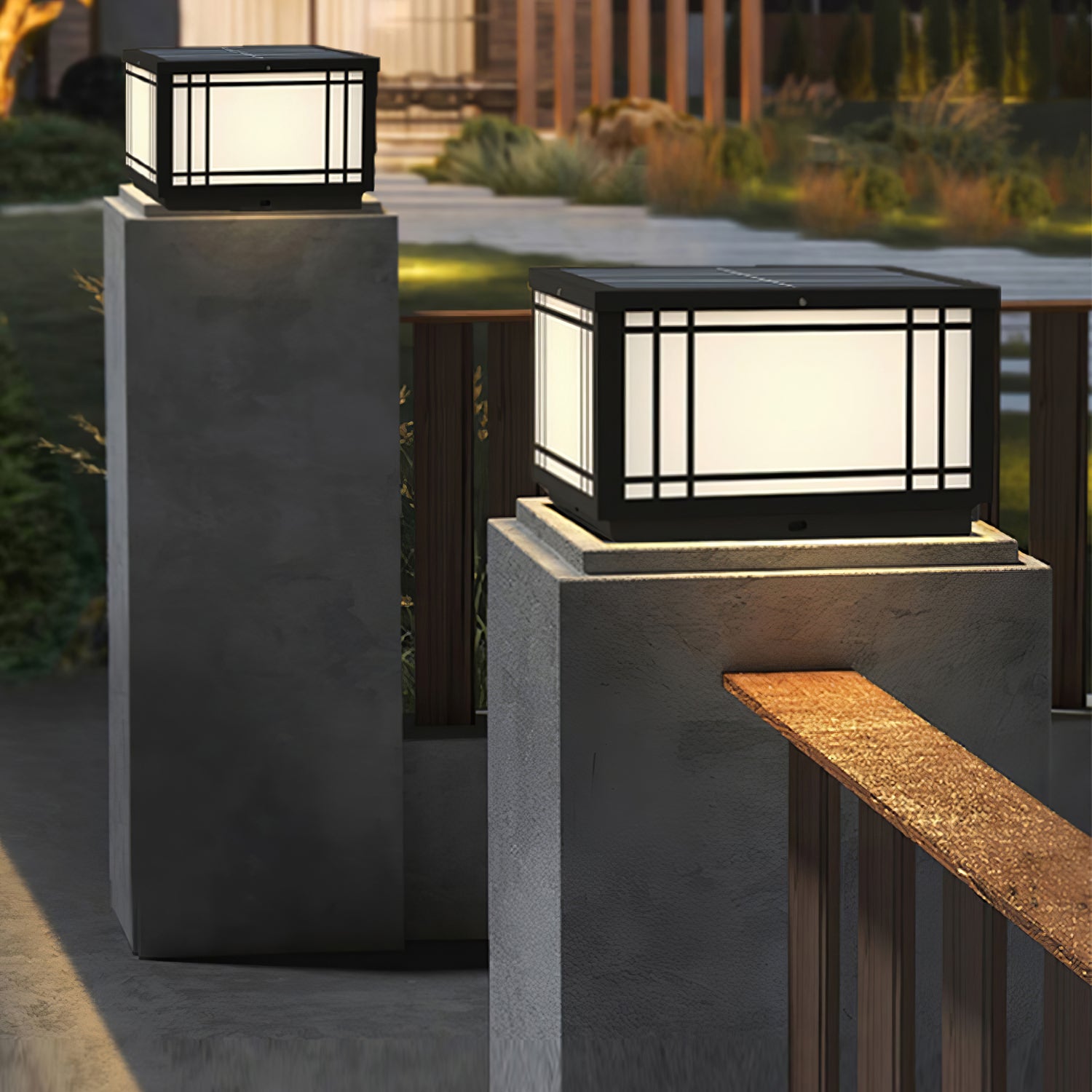 Harrison Solar Cube Outdoor Lamp