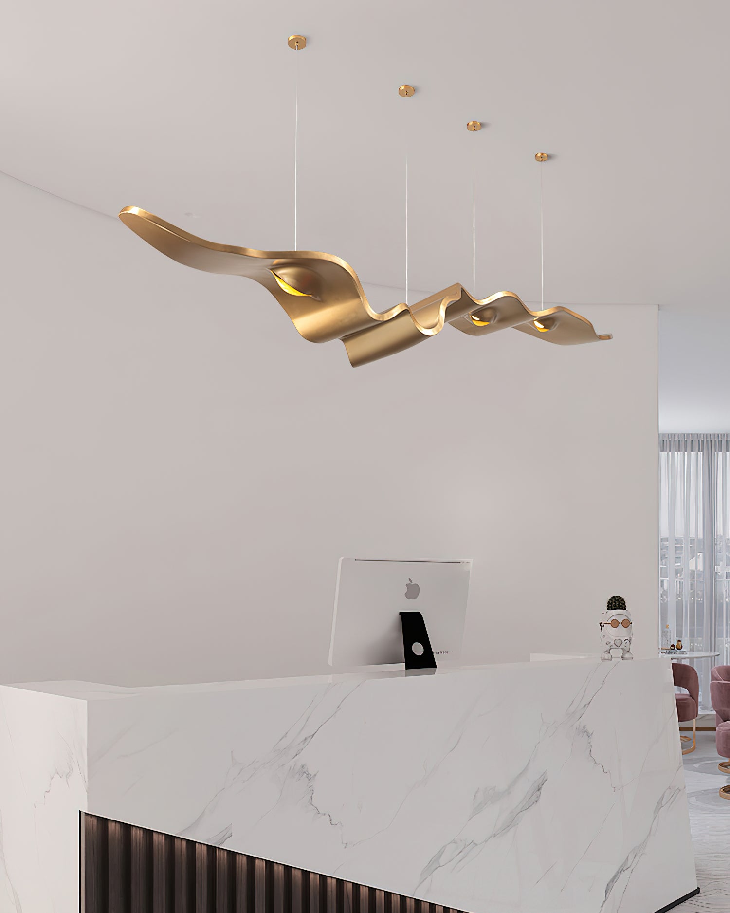 Gold Ribbon Chandelier