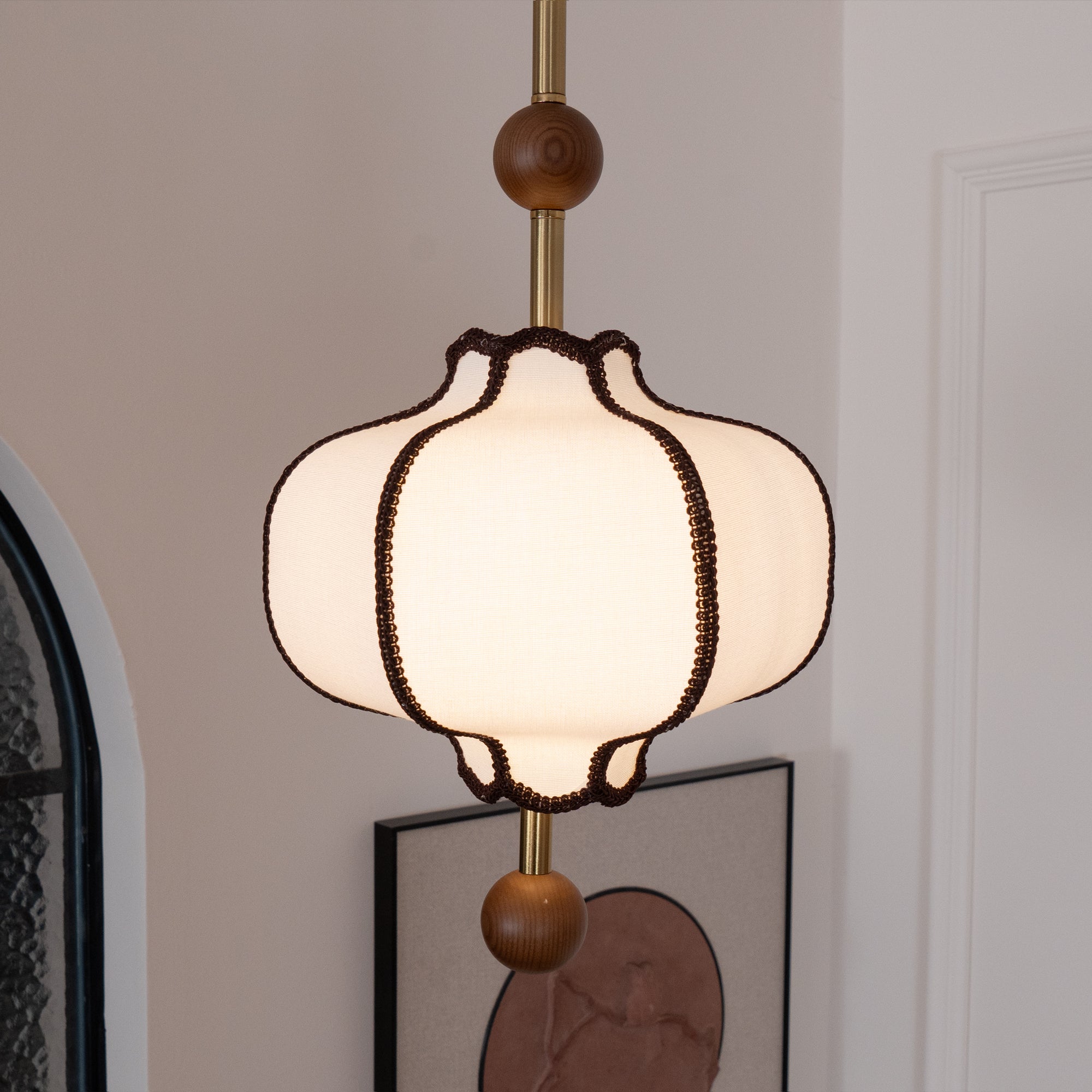 Lantern Fabric Pendant Light