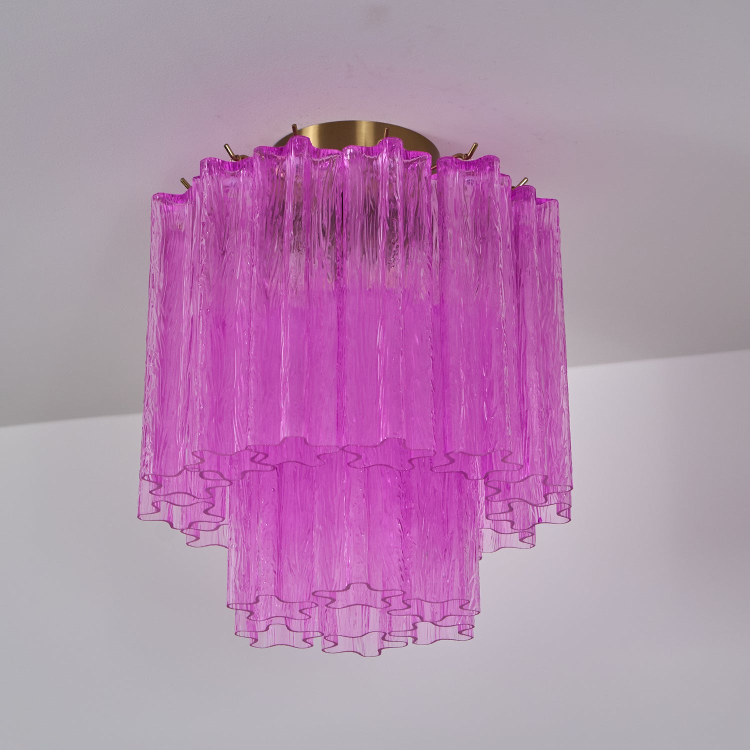 Fiora Rose Red Glass Ceiling Lamp