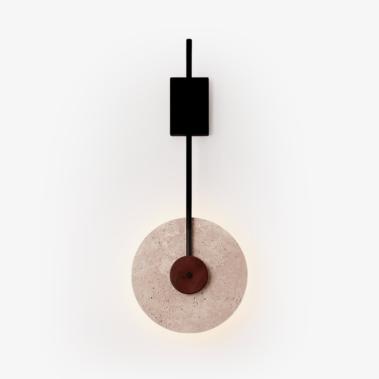 Disc Travertine Wall Lamp