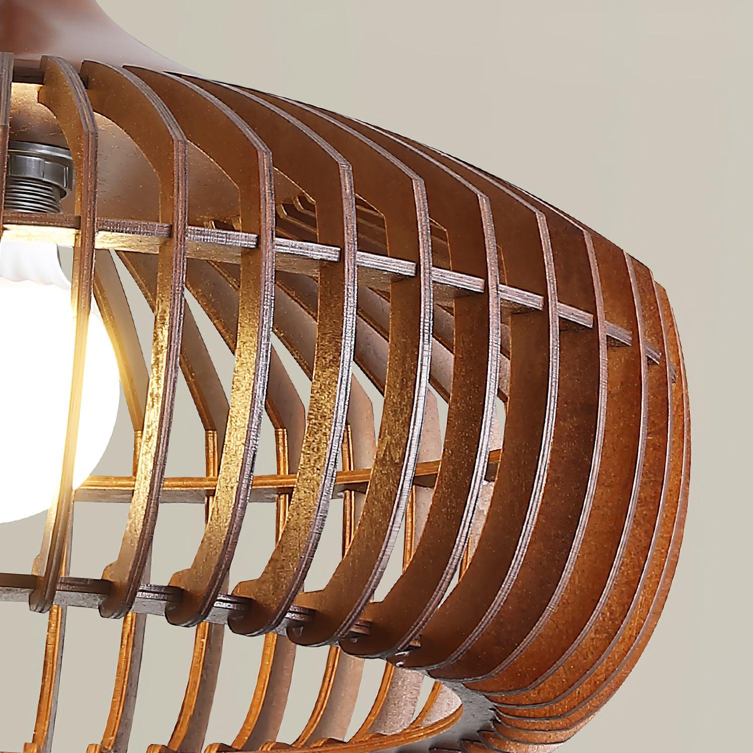 Lattice Nest Wooden Pendant Lamp