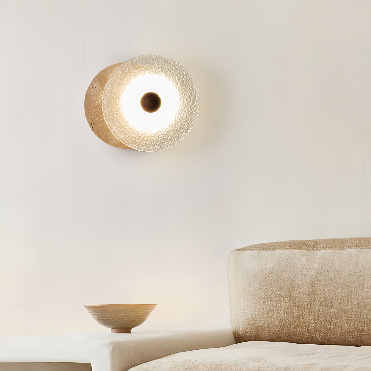 Aurora Travertine Wall Lamp