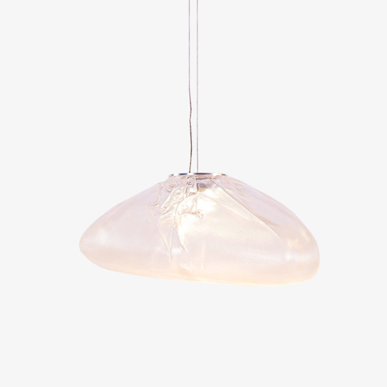 Blown Glass Mesh Pendant Light