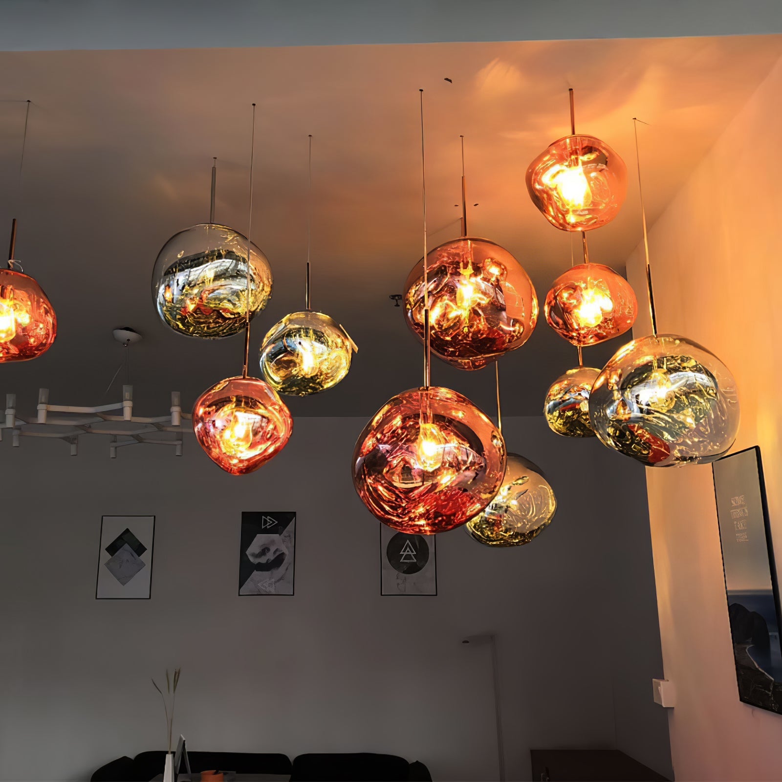 Multi Lava Round Pendant Lamp