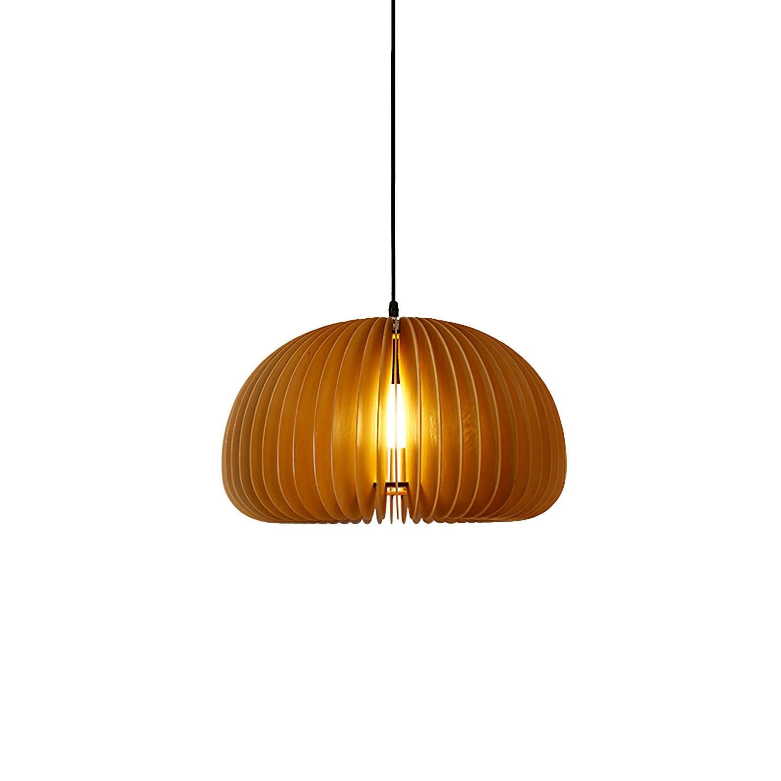 Wooden Orb Pendant Lamp