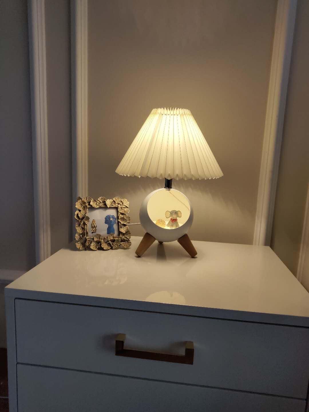 Wood Small Table Lamp