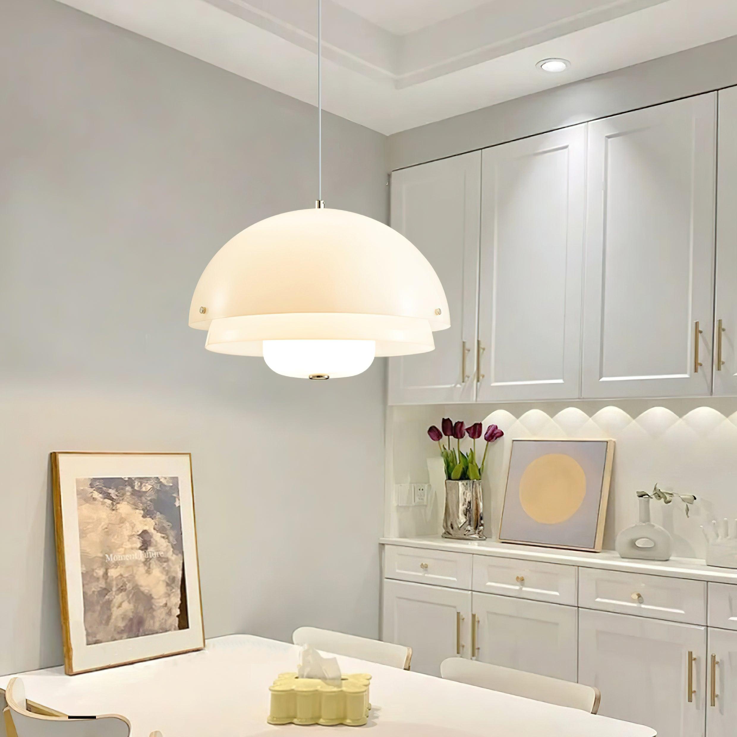 Milk White Layer Pendant Lamp