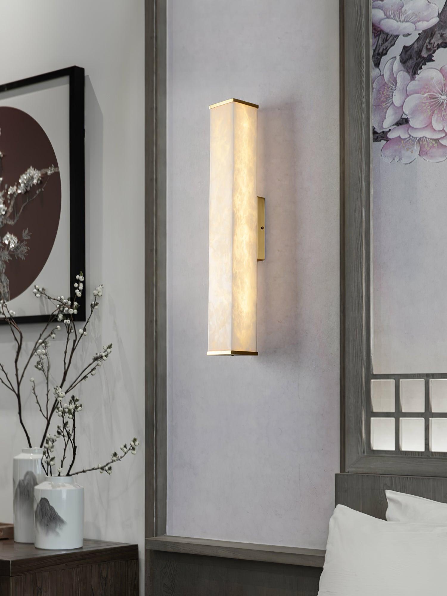 Cuboid Alabaster Wall Light