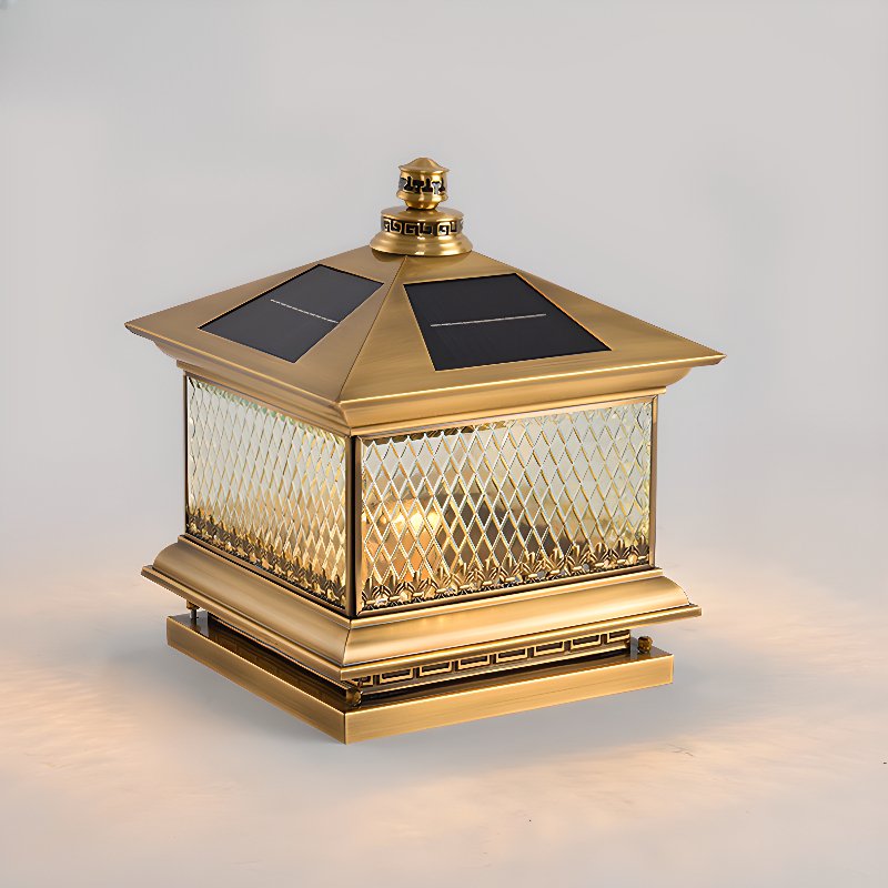 Diamond Solar Post Outdoor Light