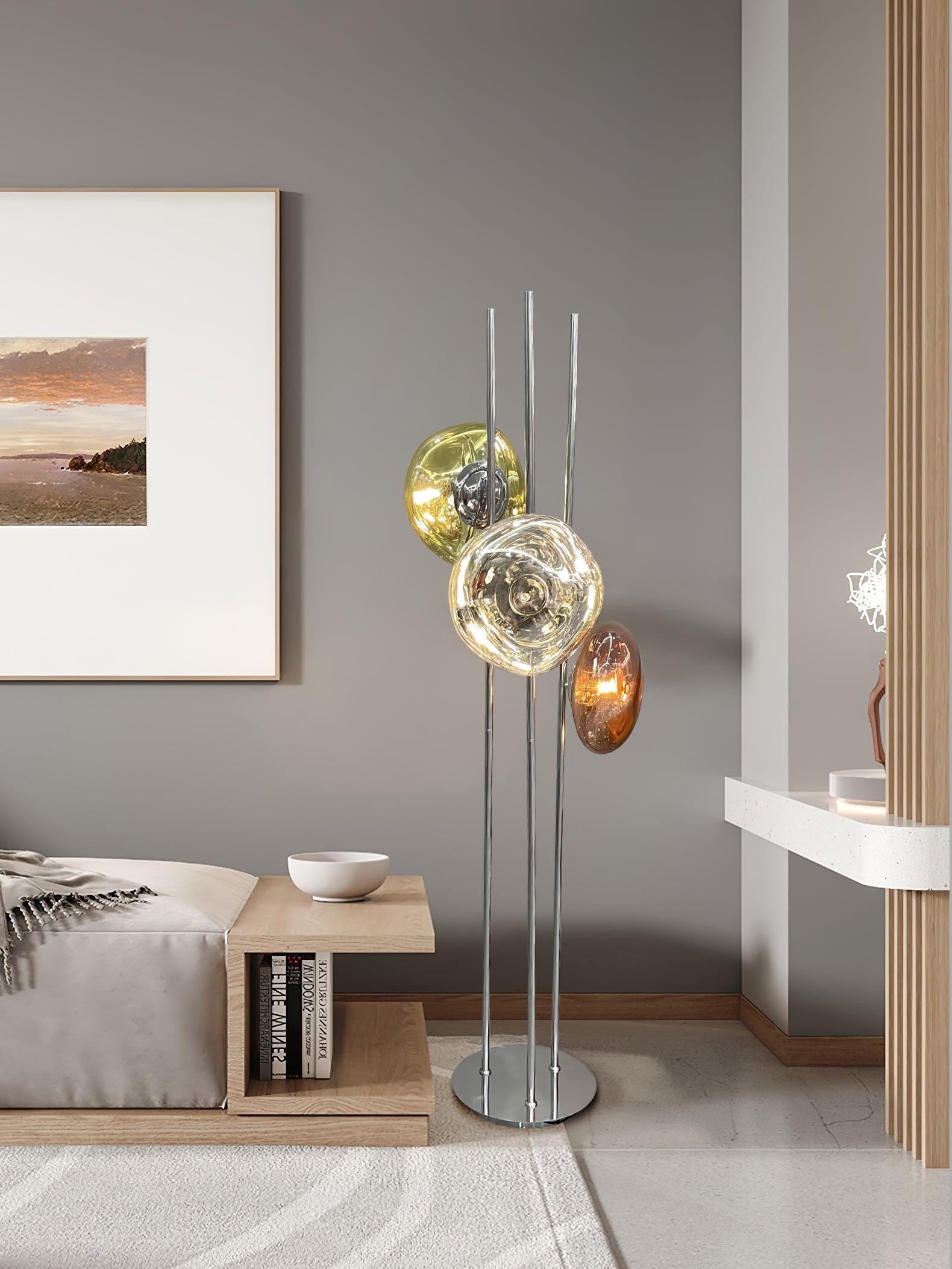 Three Lava Glass Floor Lamp