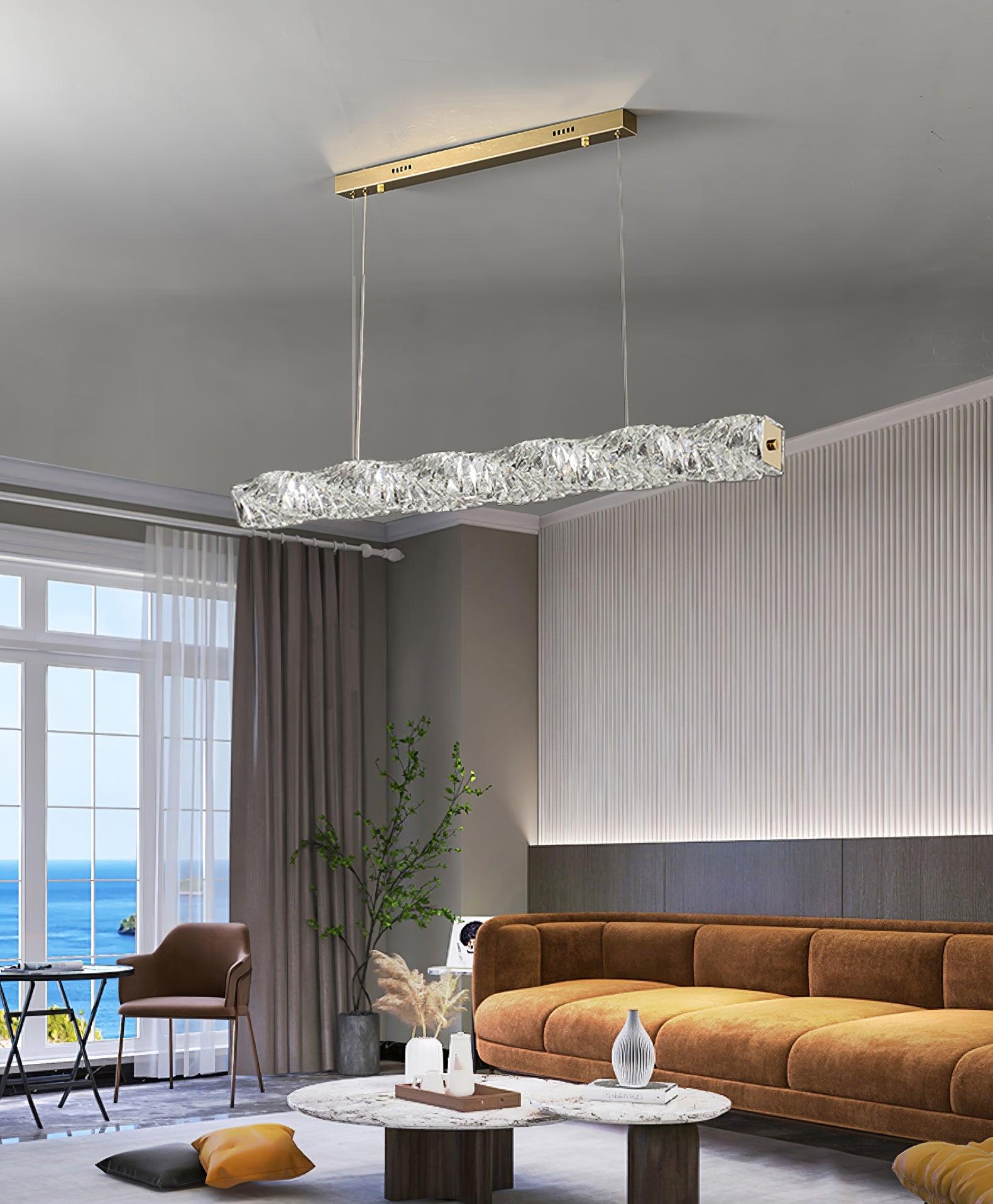 Long Crystal Pendant Lamp