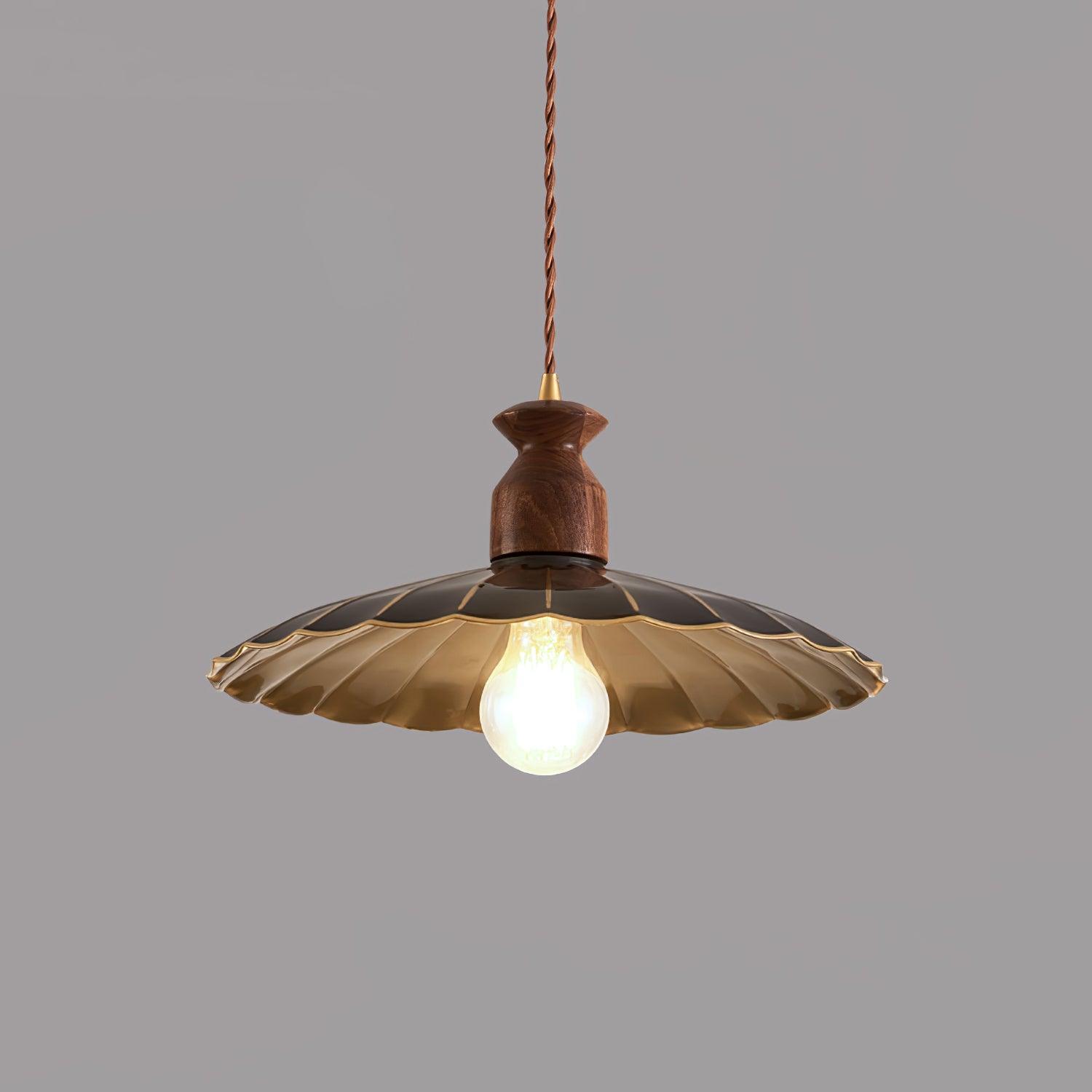 Brass Crest Pendant Light