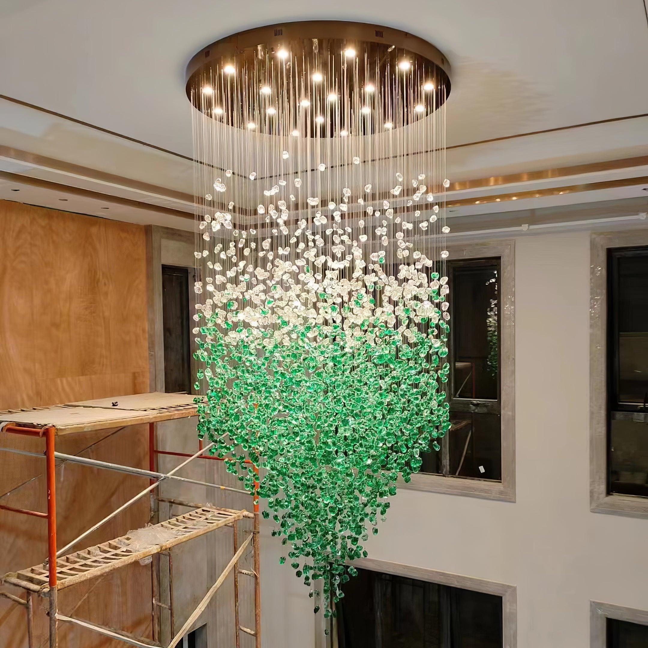 Multicolor Crystal Stone Chandelier