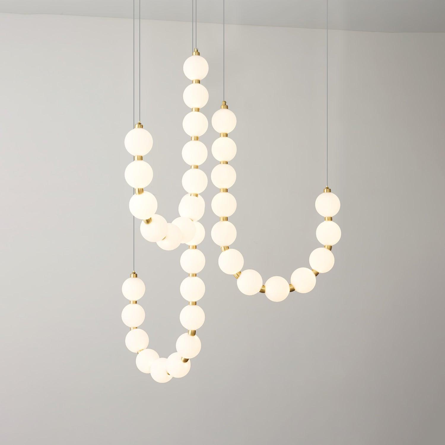 Glass Pearl Necklace Chandelier