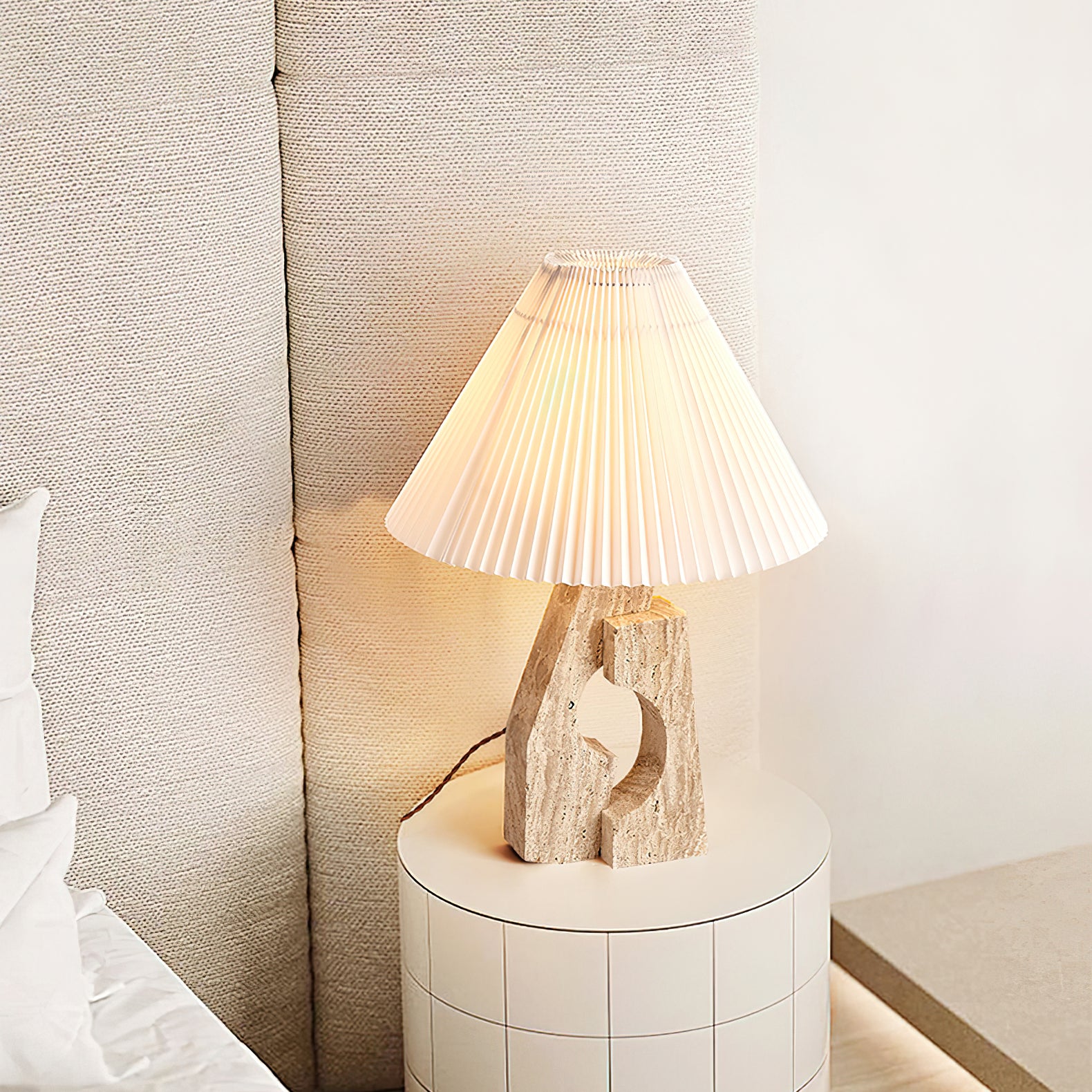 Stone Pillar Table Lamp