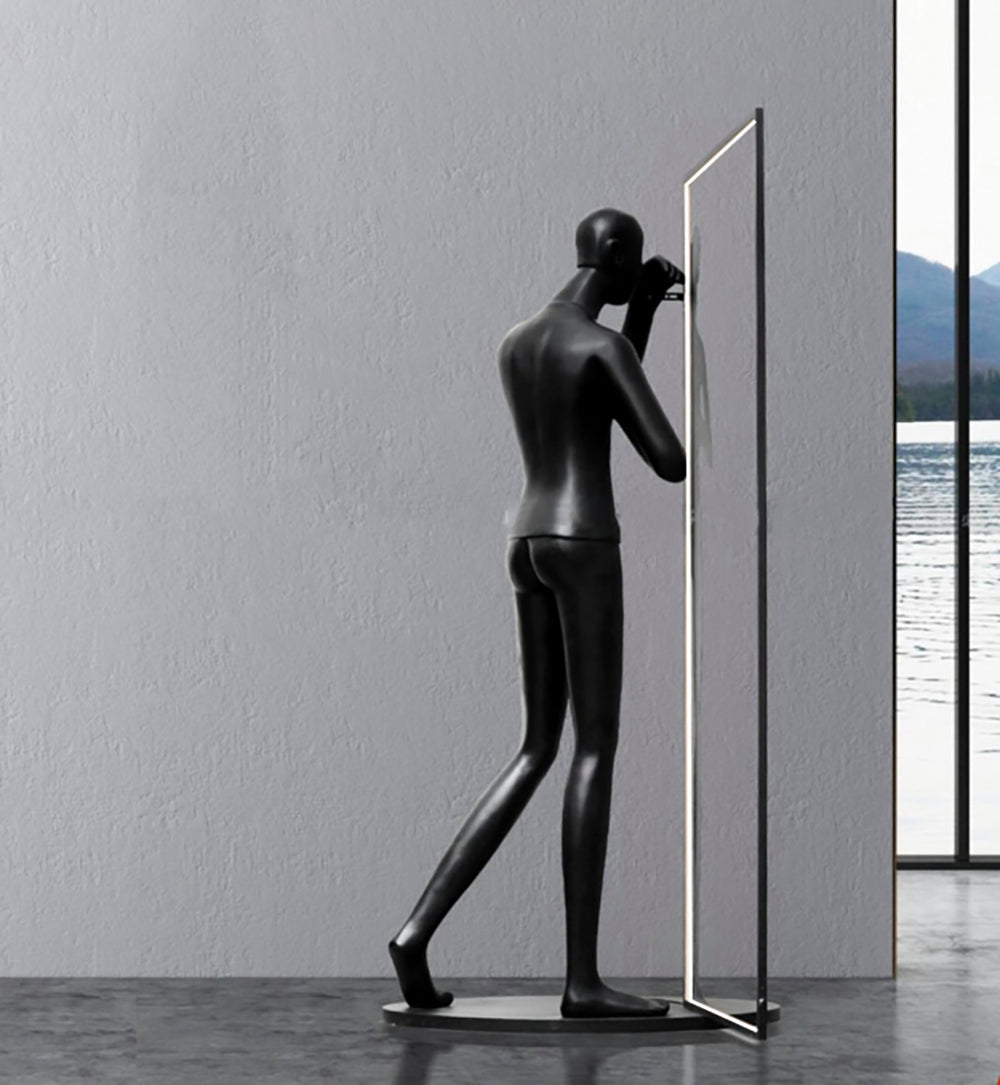 Mirror Sculpture Floor Lamp