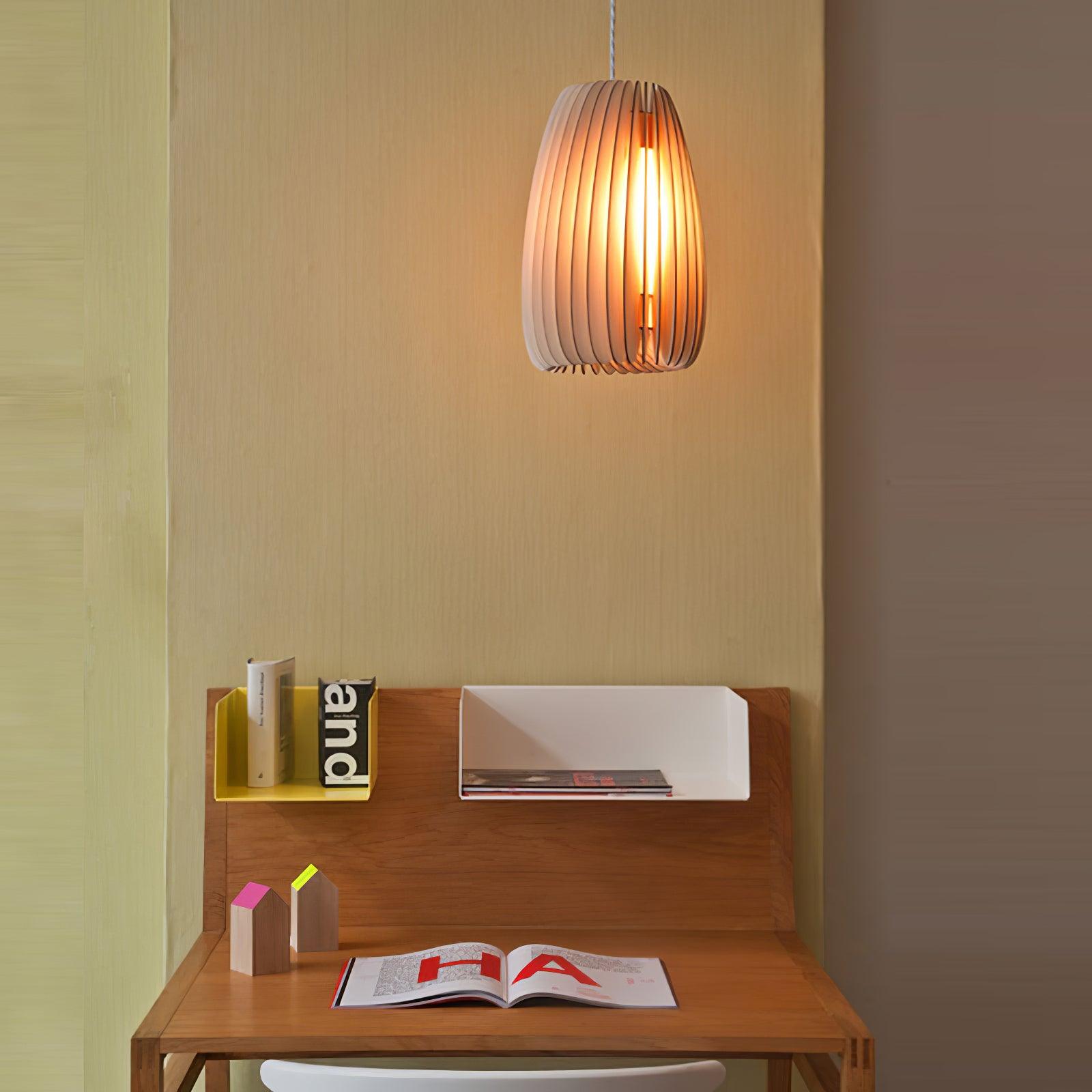 Wooden Orb Pendant Lamp