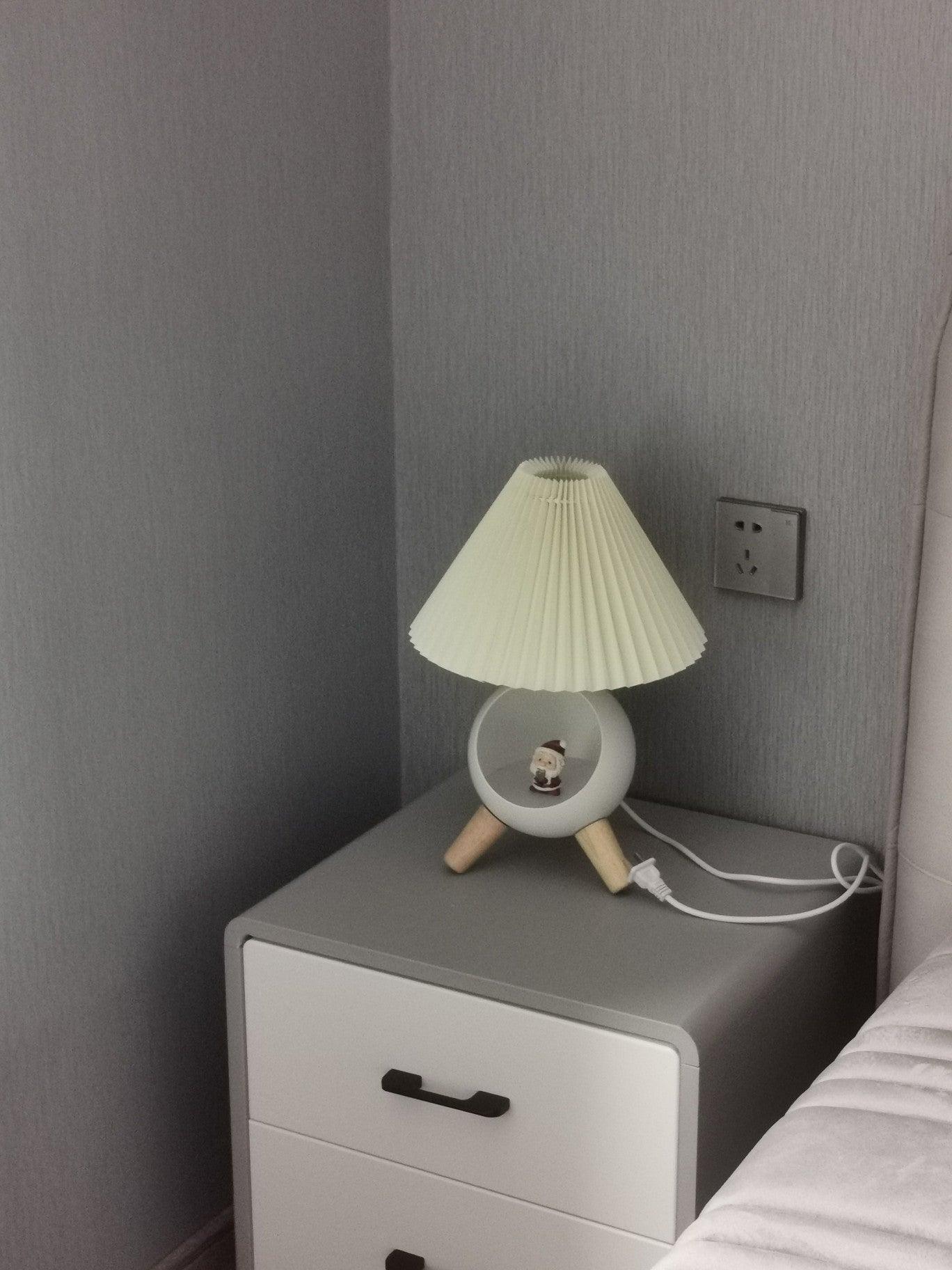 Wood Small Table Lamp