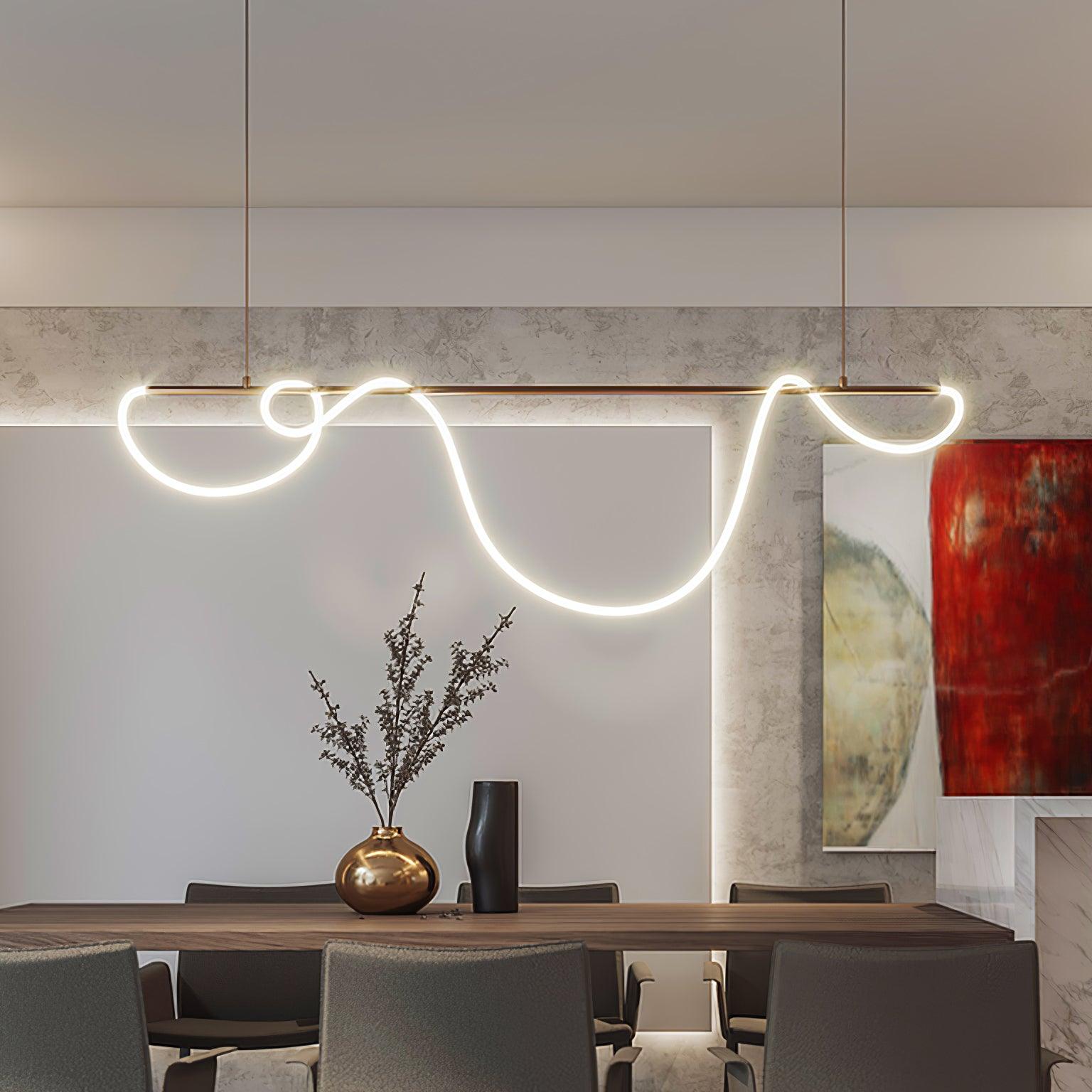 Flexible Linear Curve Chandelier