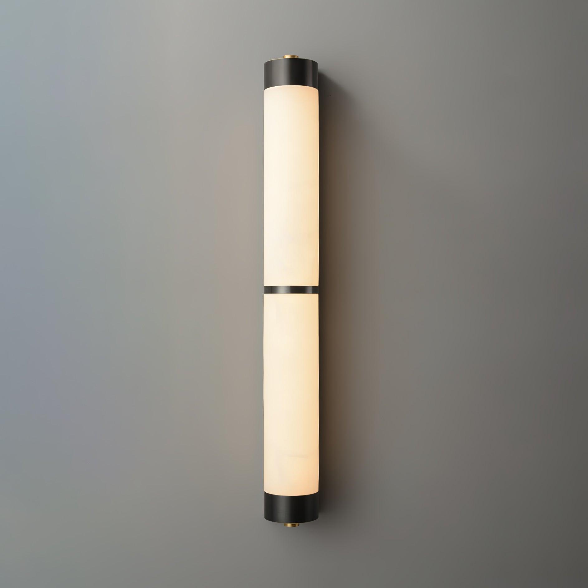 Cylindra Alabaster Brass Wall Light