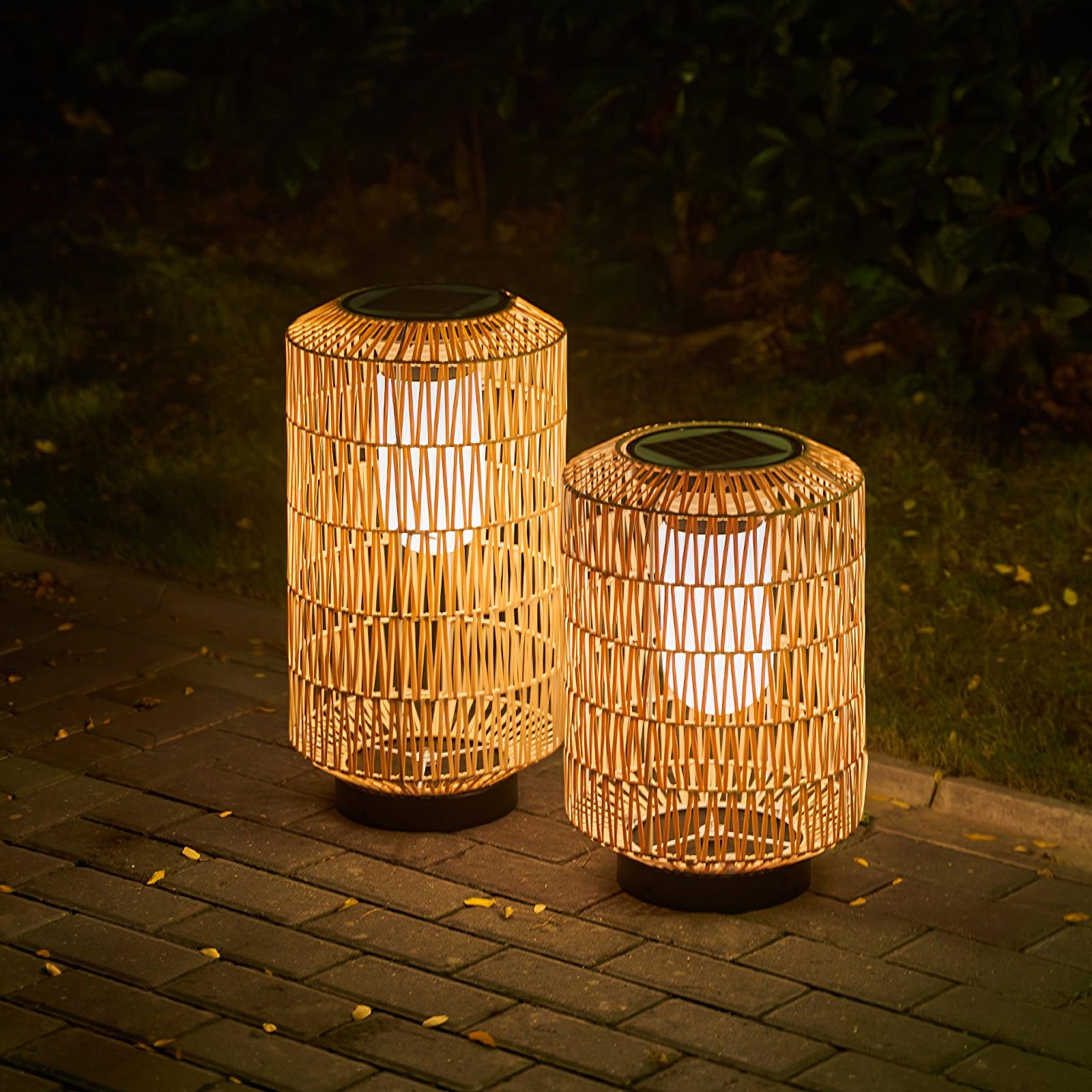 Woven Rattan Outdoor Lamp