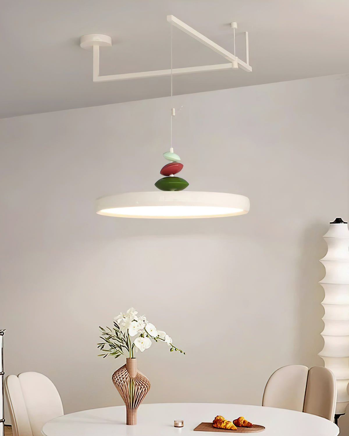 Swing Arm Stone Pendant Light