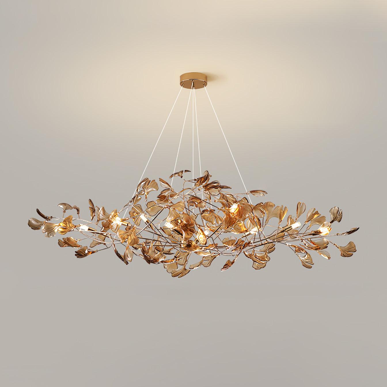 Acrylic Ginkgo Leaf Chandelier