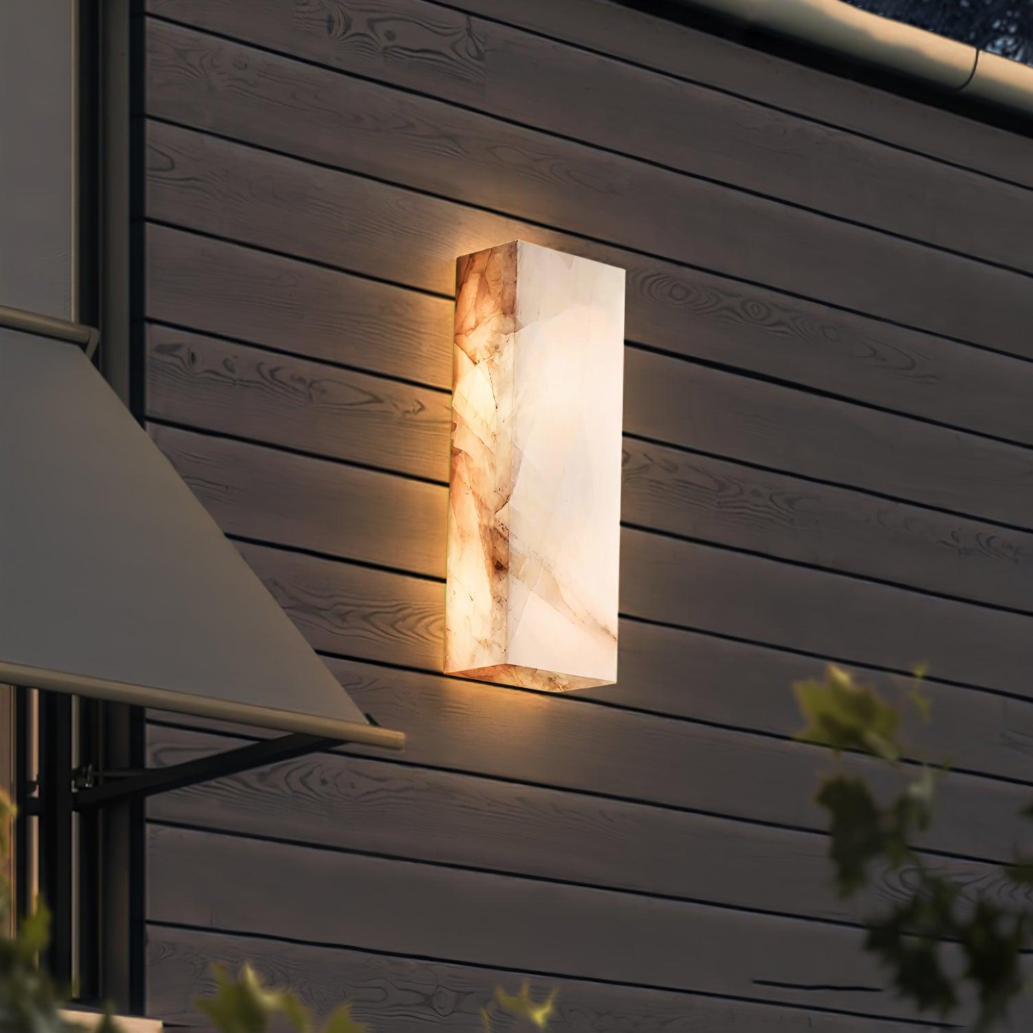 Rectangular Alabaster Wall Sconce