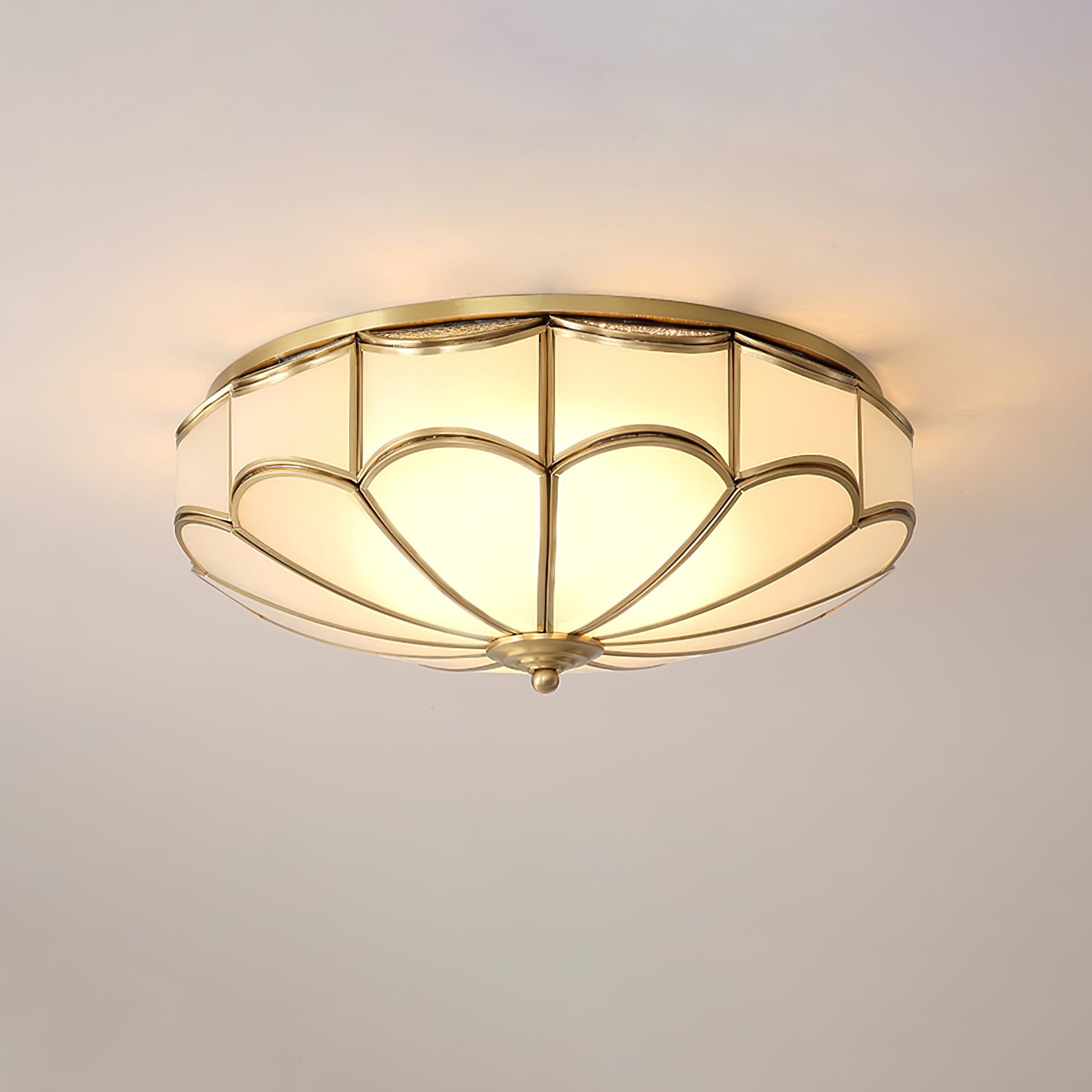 Scalloped Flush Ceiling Light