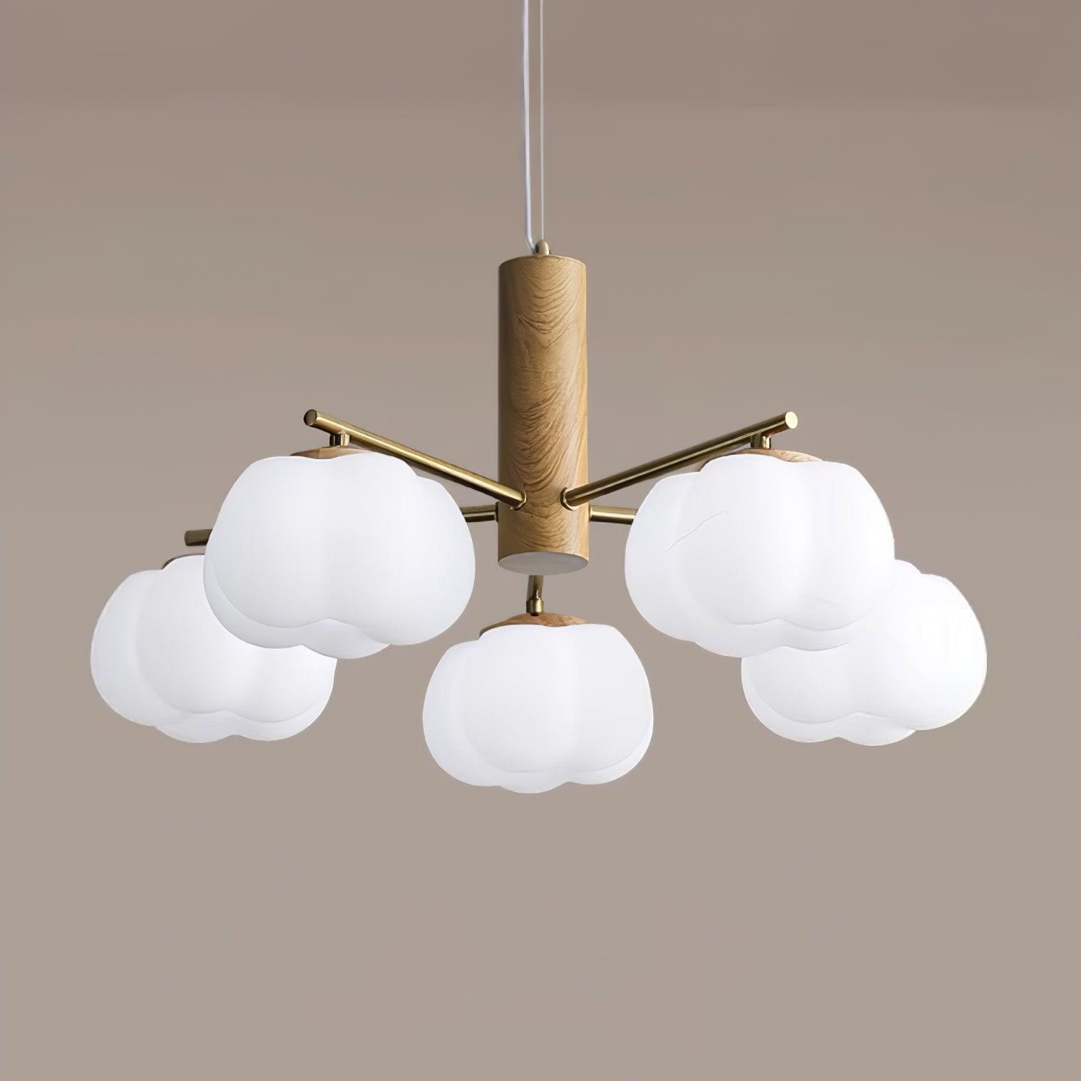 Cotton Balls Chandelier