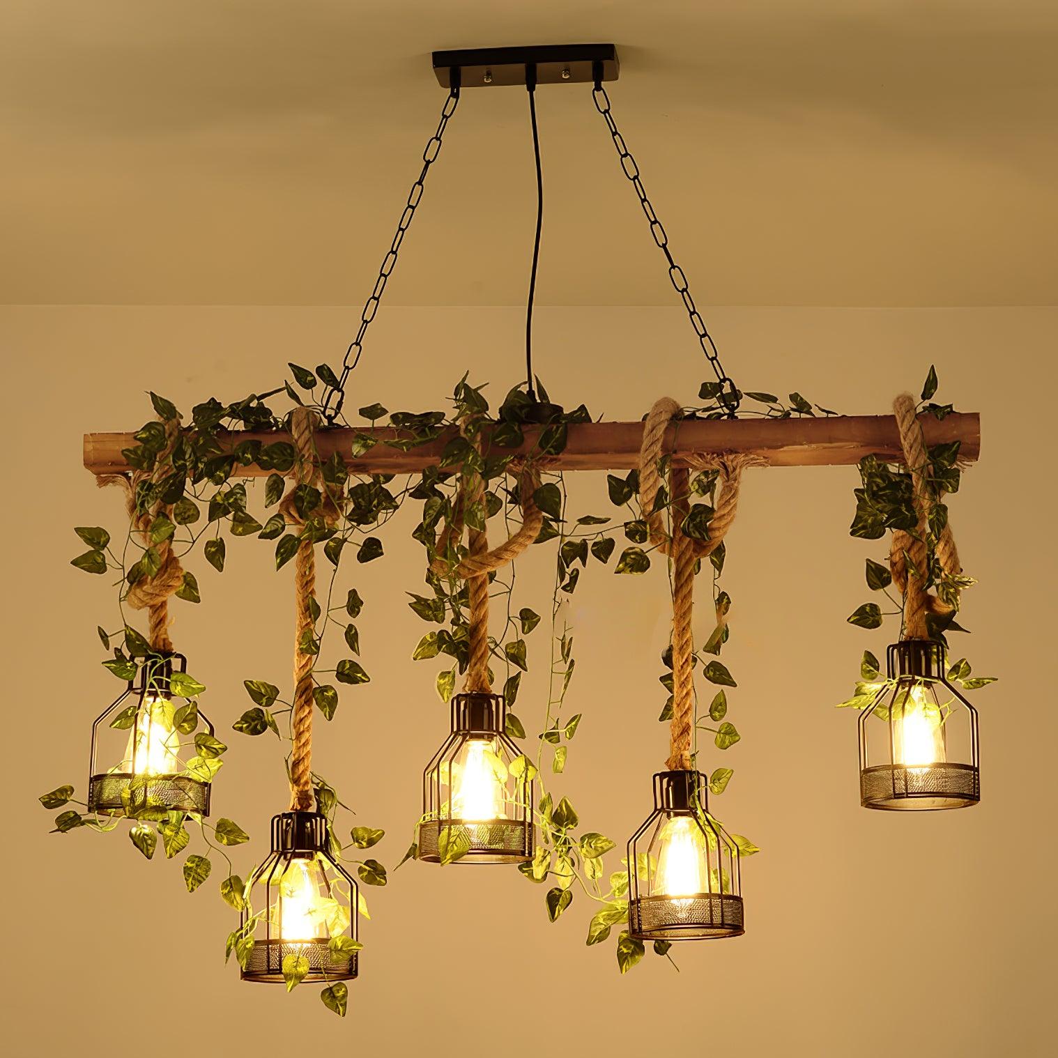 Rustic Wooden Chandelier