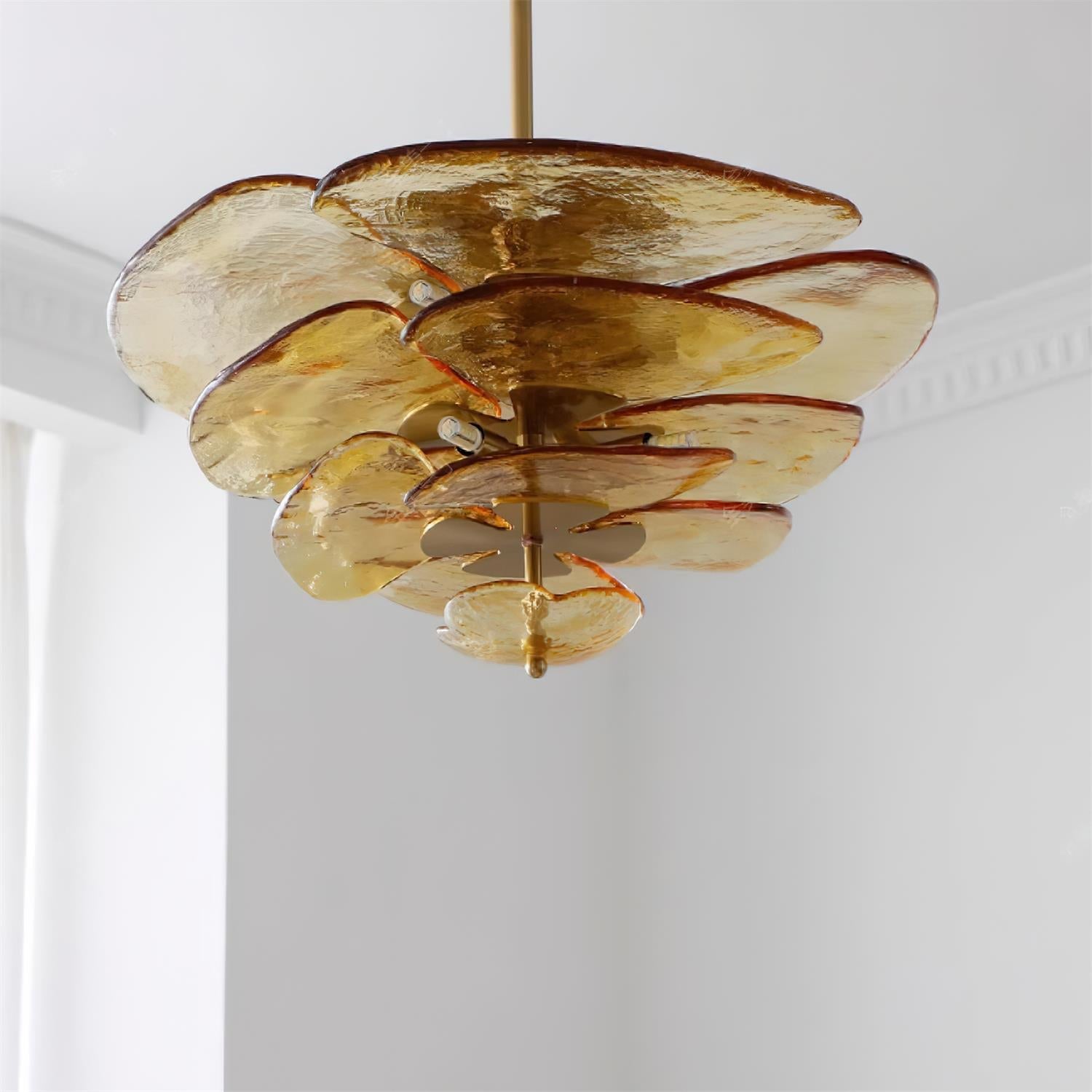 Petals Gold Murano Chandelier