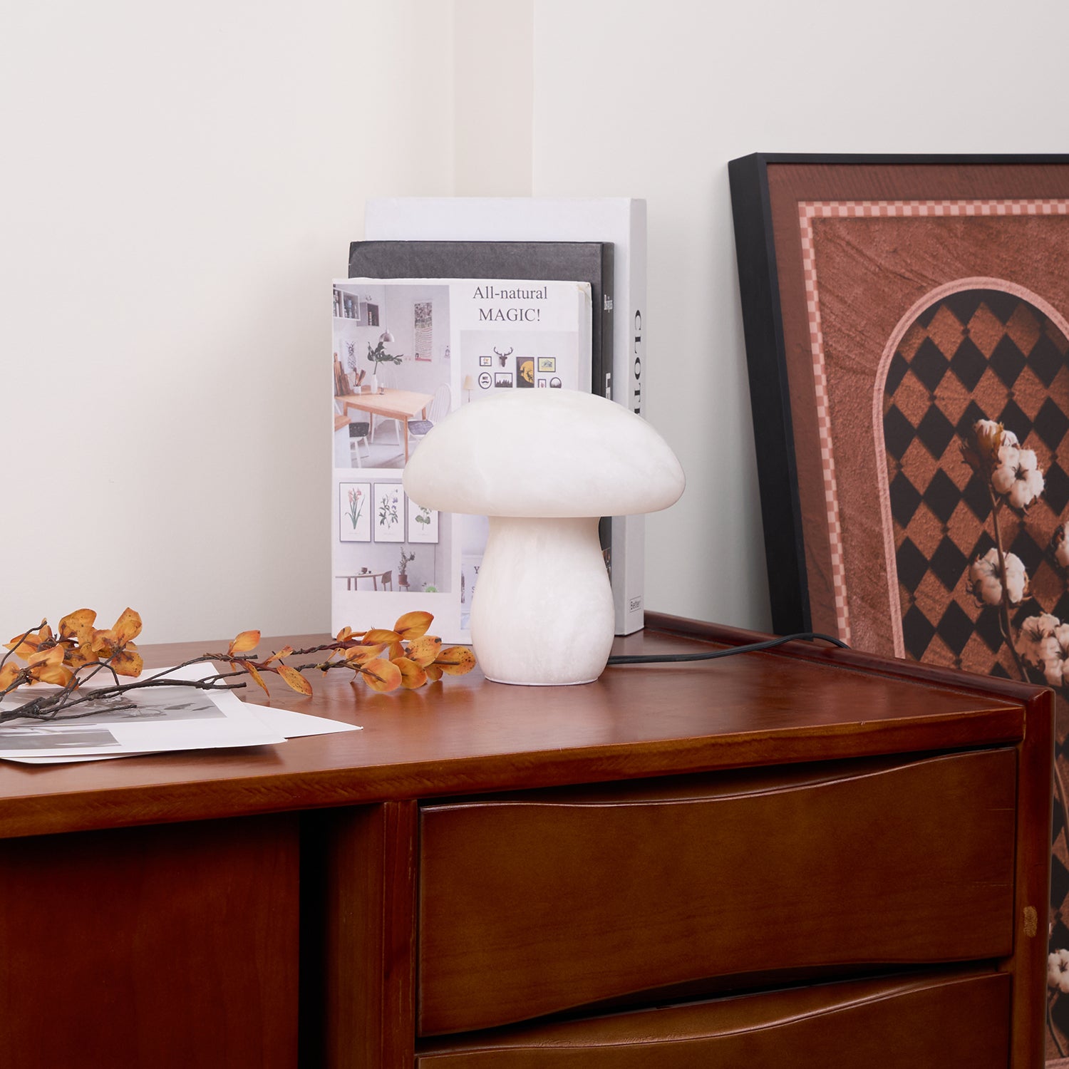 Alabaster Mushroom Table Lamp