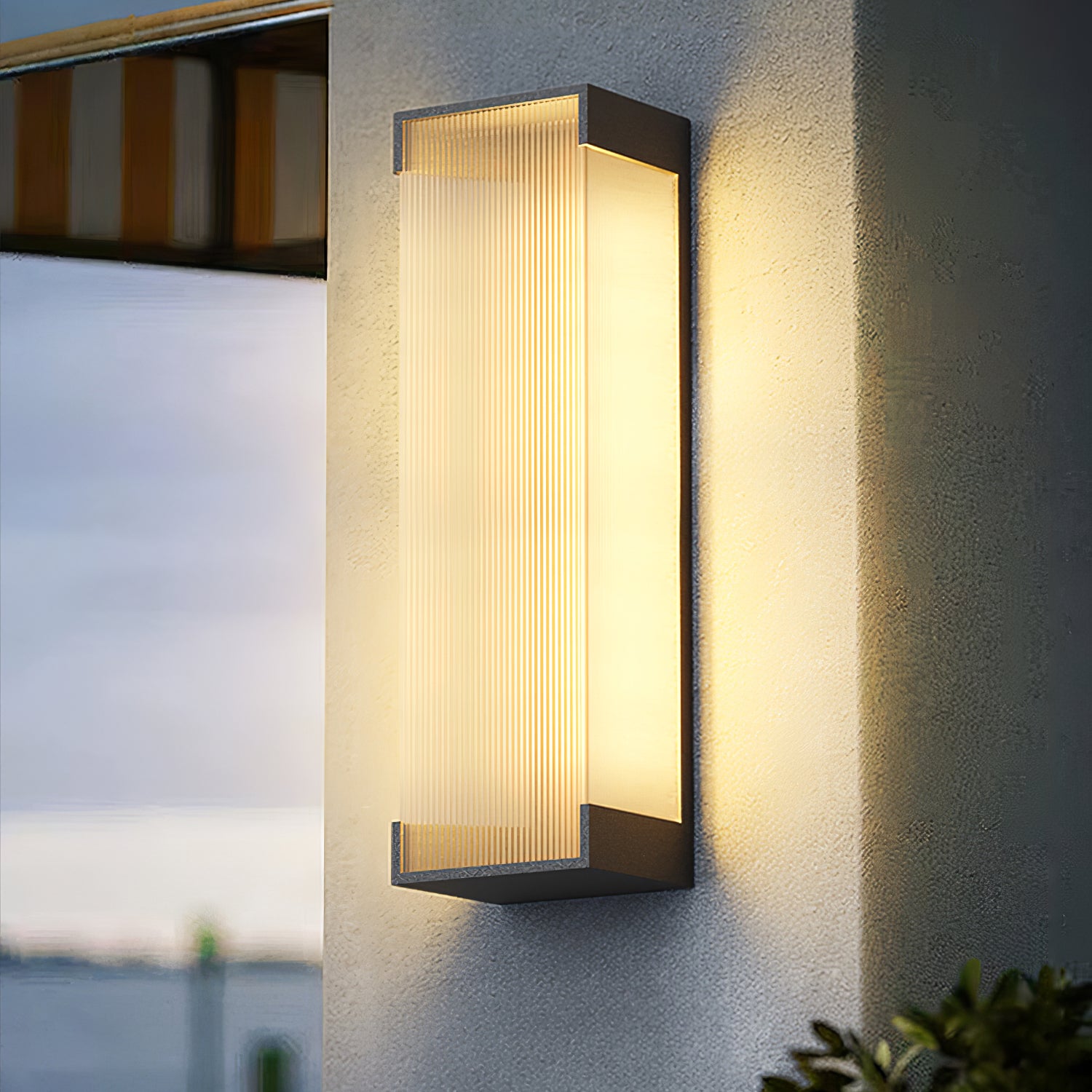 Rectangular Solar Outdoor Wall Light