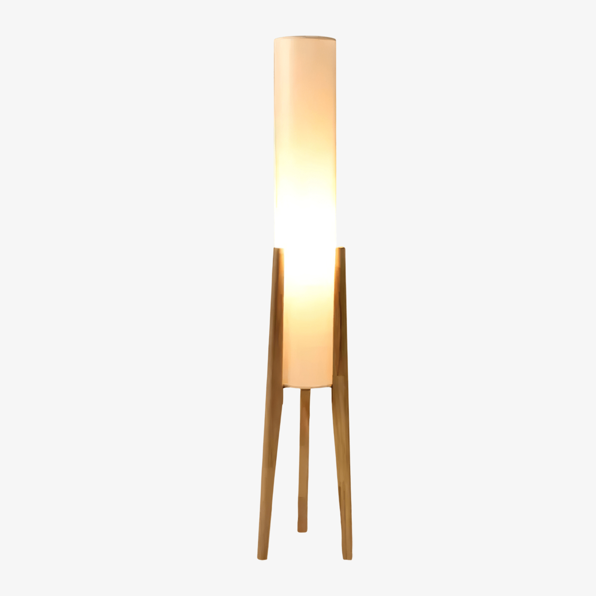 Tripod Walnut Floor Lamp