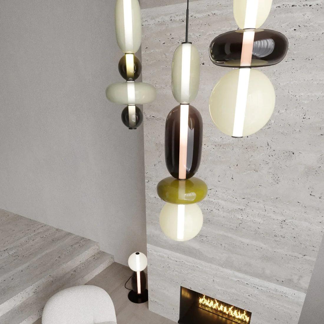 Candied Glass Combo Pendant Light