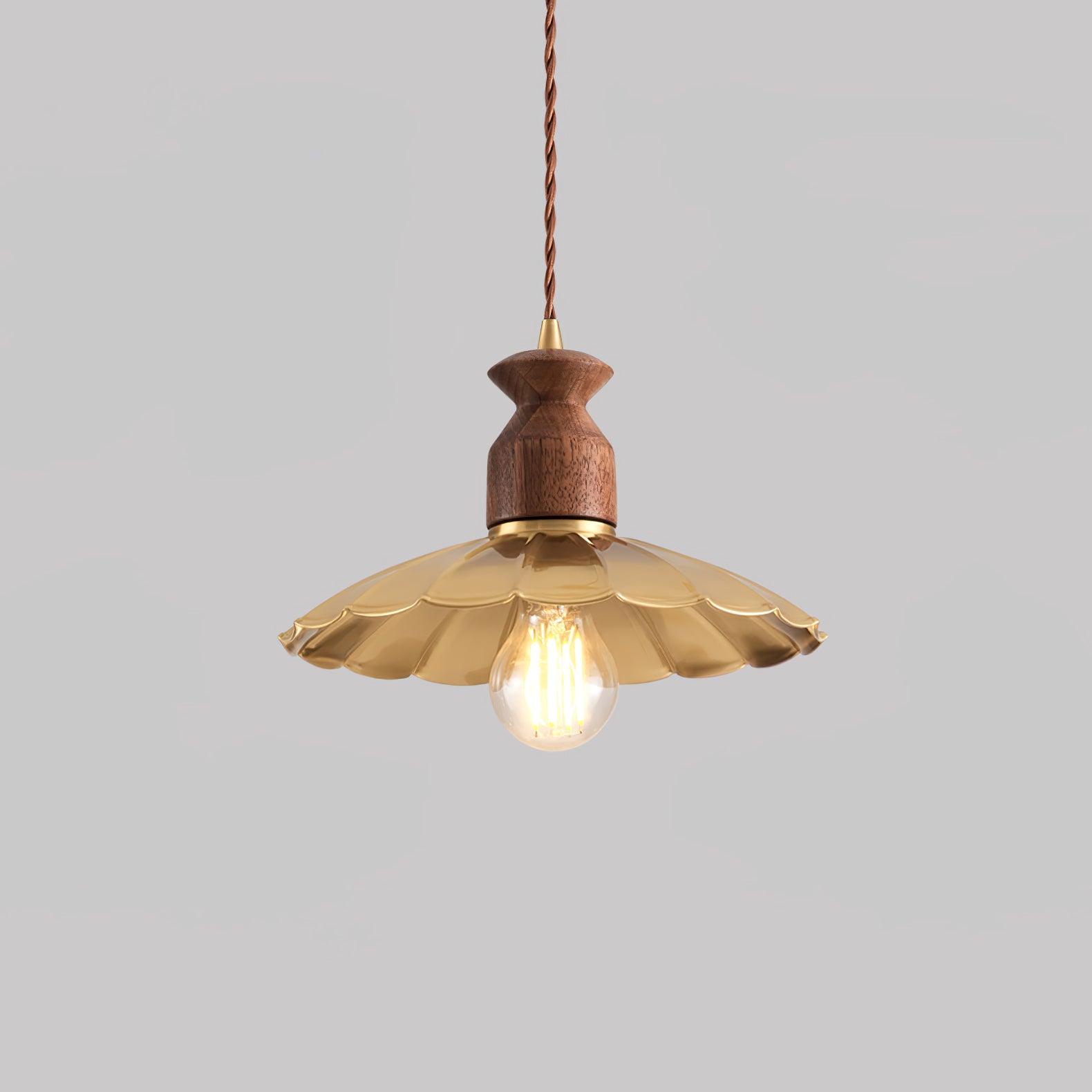 Brass Crest Pendant Light