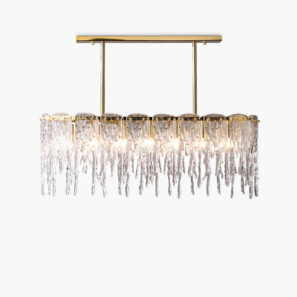 Rectangular Icicle Glass Chandelier