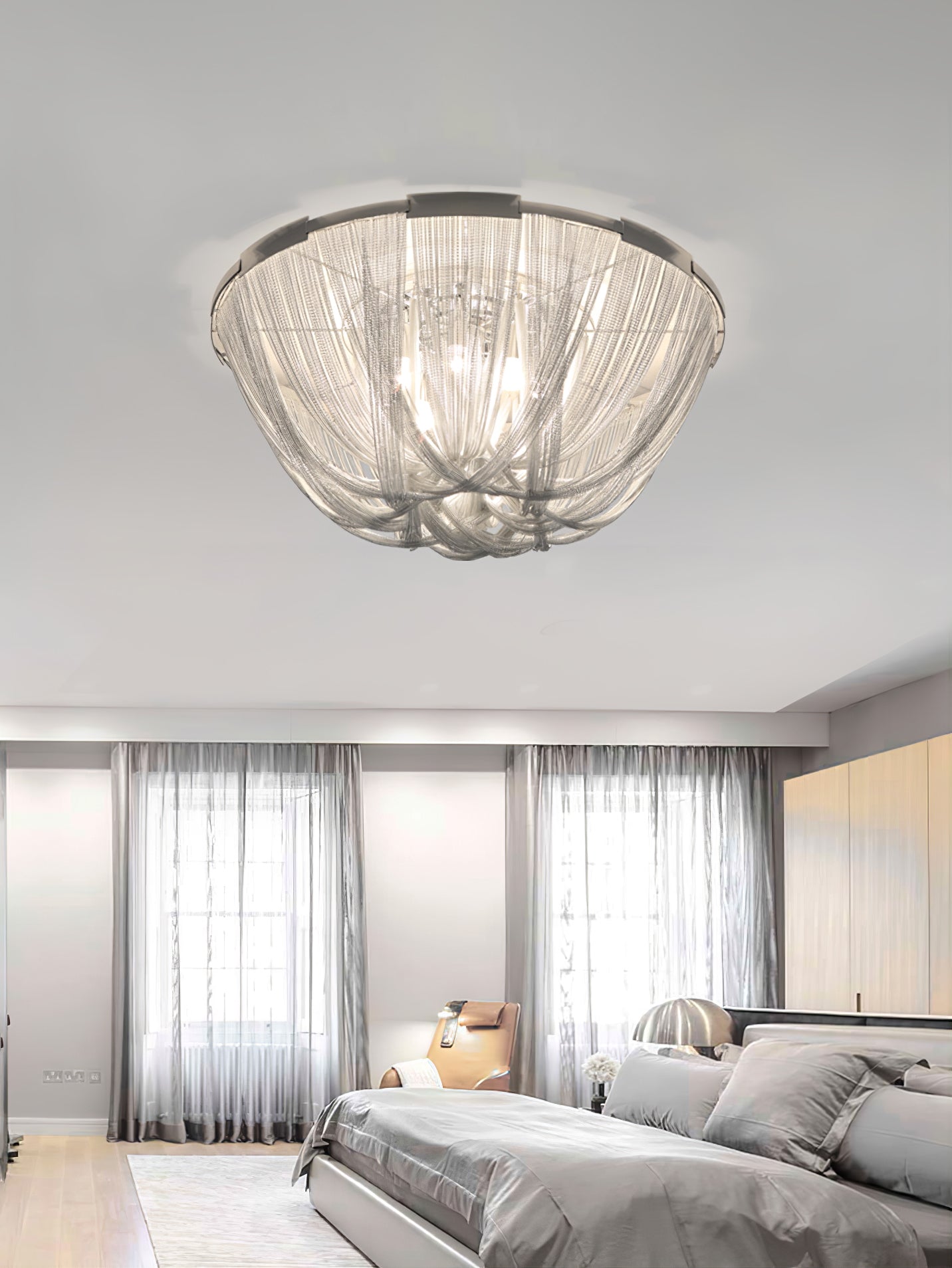 Tassel Aluminum Chain Ceiling Light