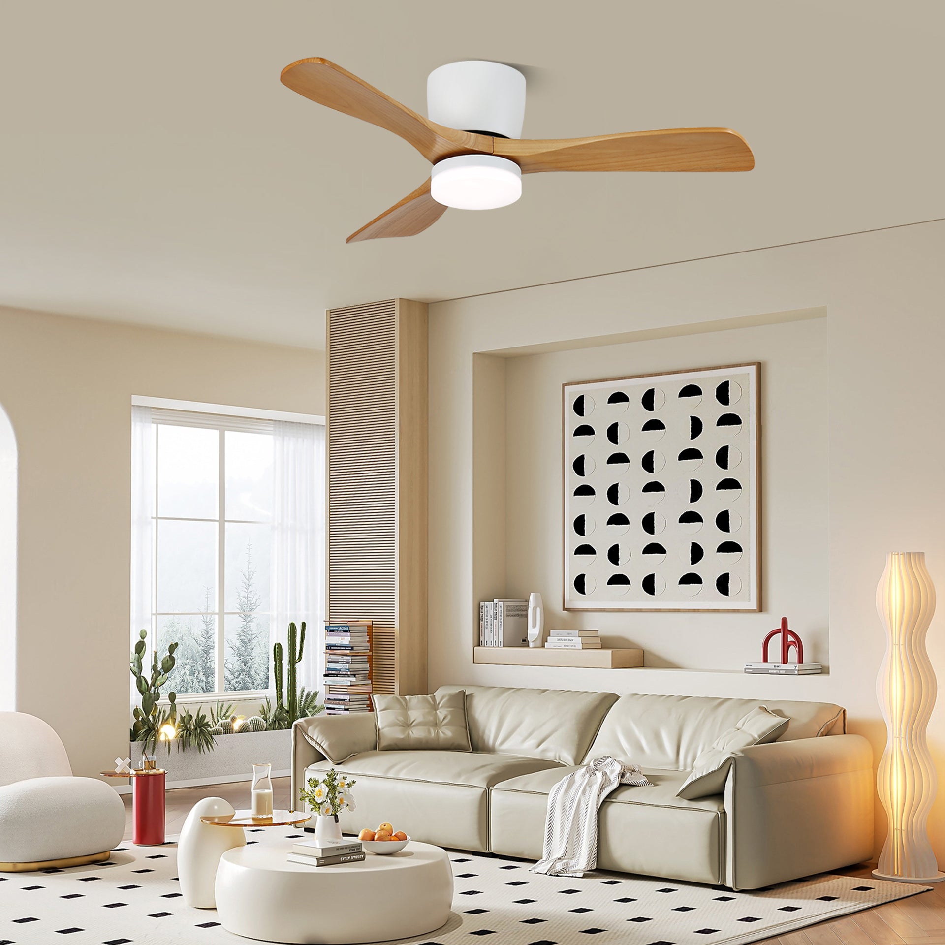 Aerodynamics Wooden 48/52 Ceiling Fan Light