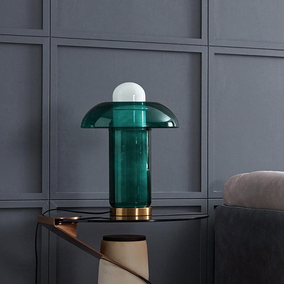 Glass Mushroom Table Lamp