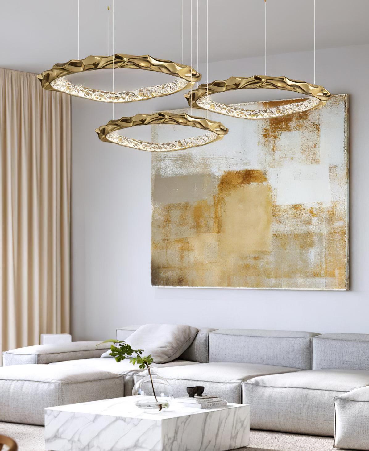 Resin Circlet Brass Pendant Lamp