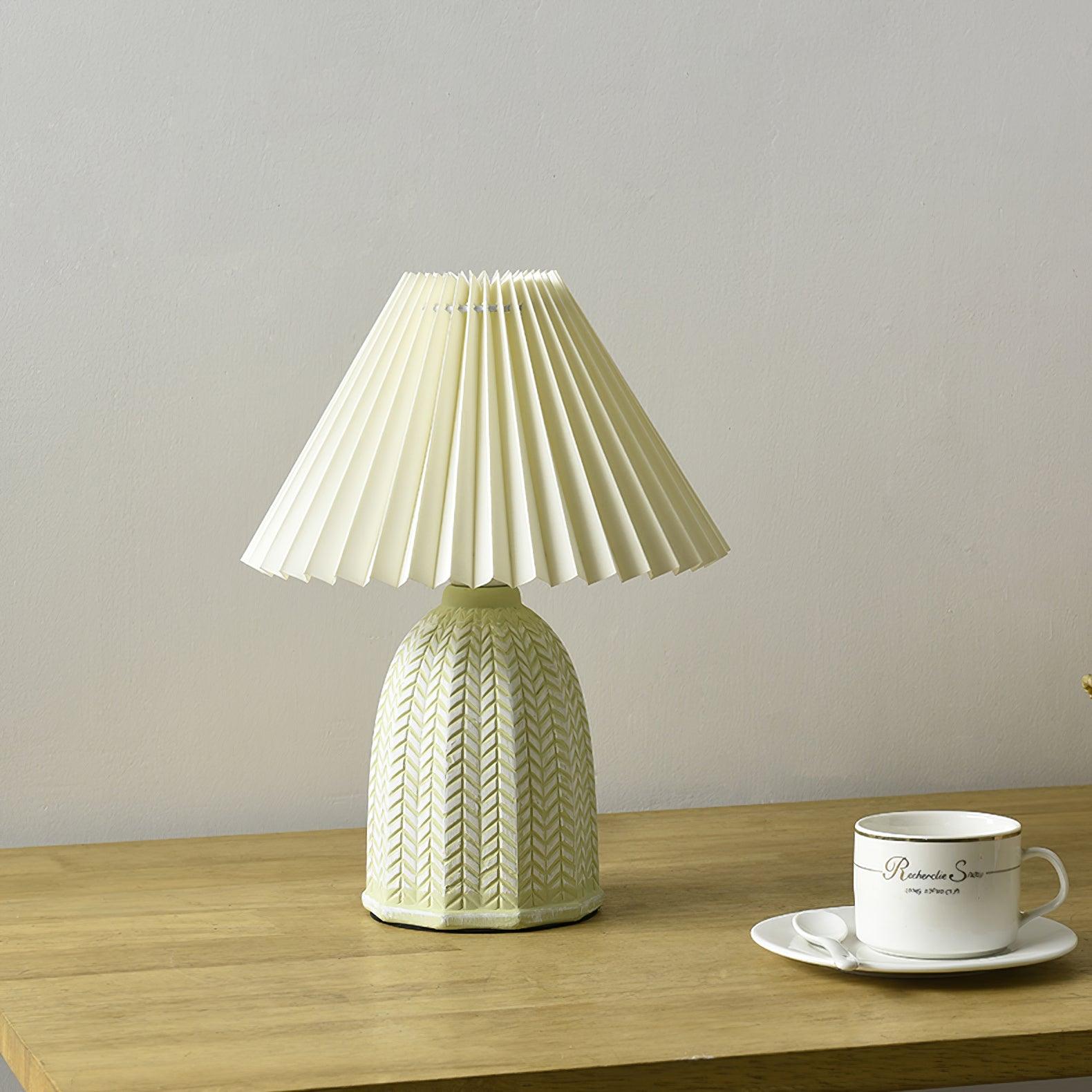 Vintage Pleated Table Lamp