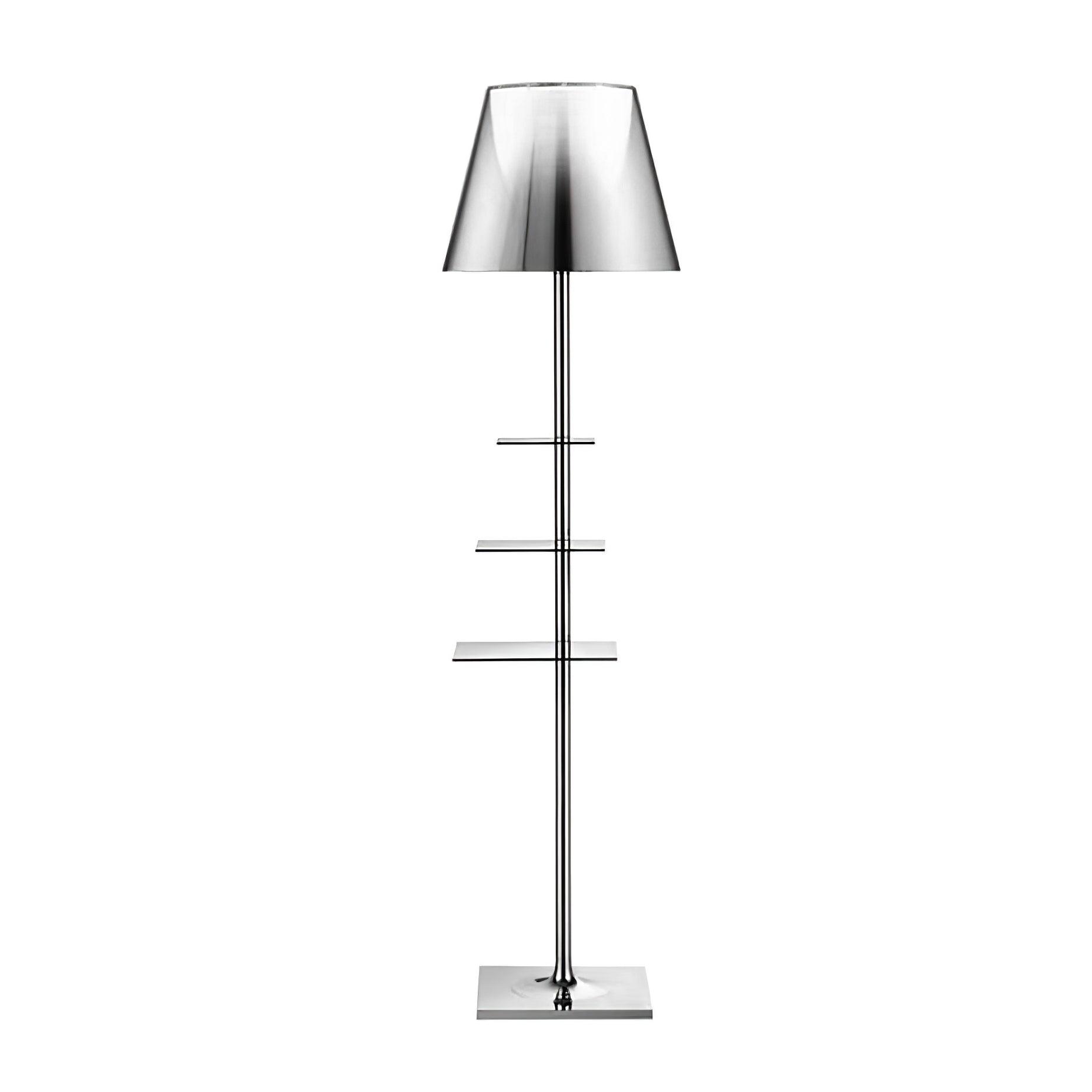 Chrome Prism Side Table Floor Lamp