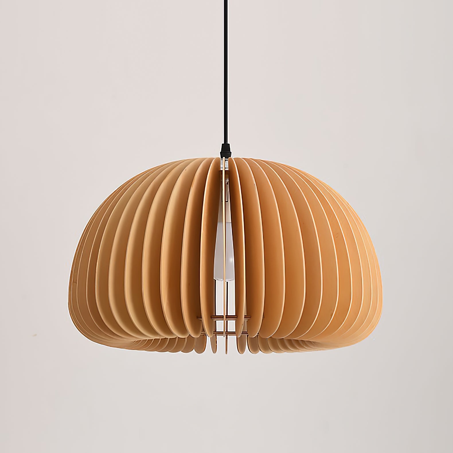 Wooden Pumpkin Pendant Lamp