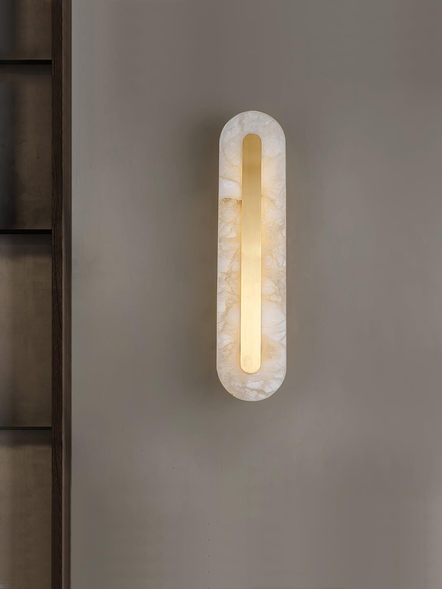 Alabaster Rounded Wall Light